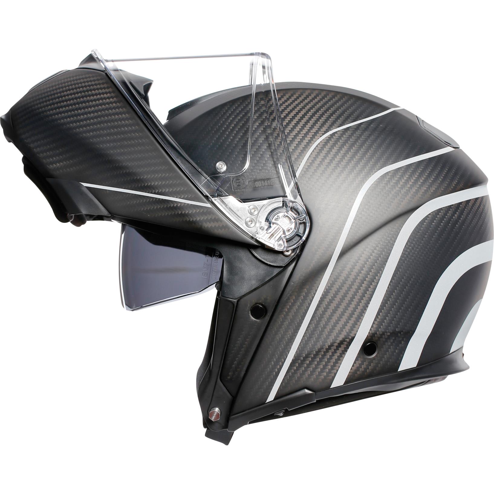 AGV Sportmodular Carbon Refractive Silver XXS - Helme & Brillen - Touring Helme & Brillen