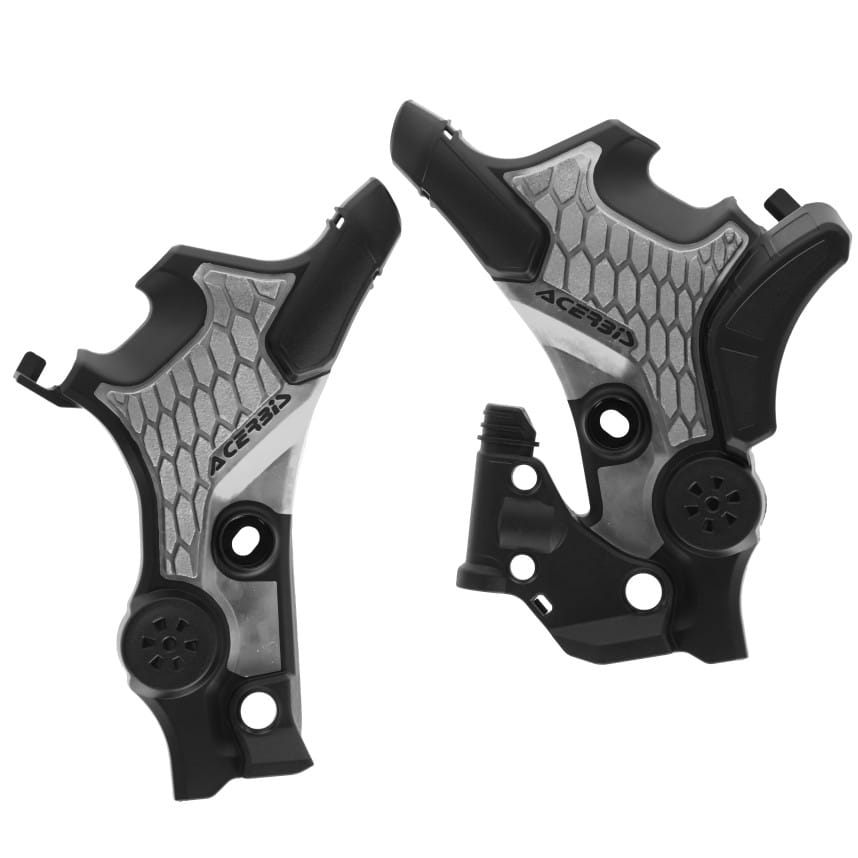 Acerbis Rahmenprotektorenpaar X-Grip grau/schwarz für Honda XL 750 T - Motorradteile & Ersatzteile - Anbauteile