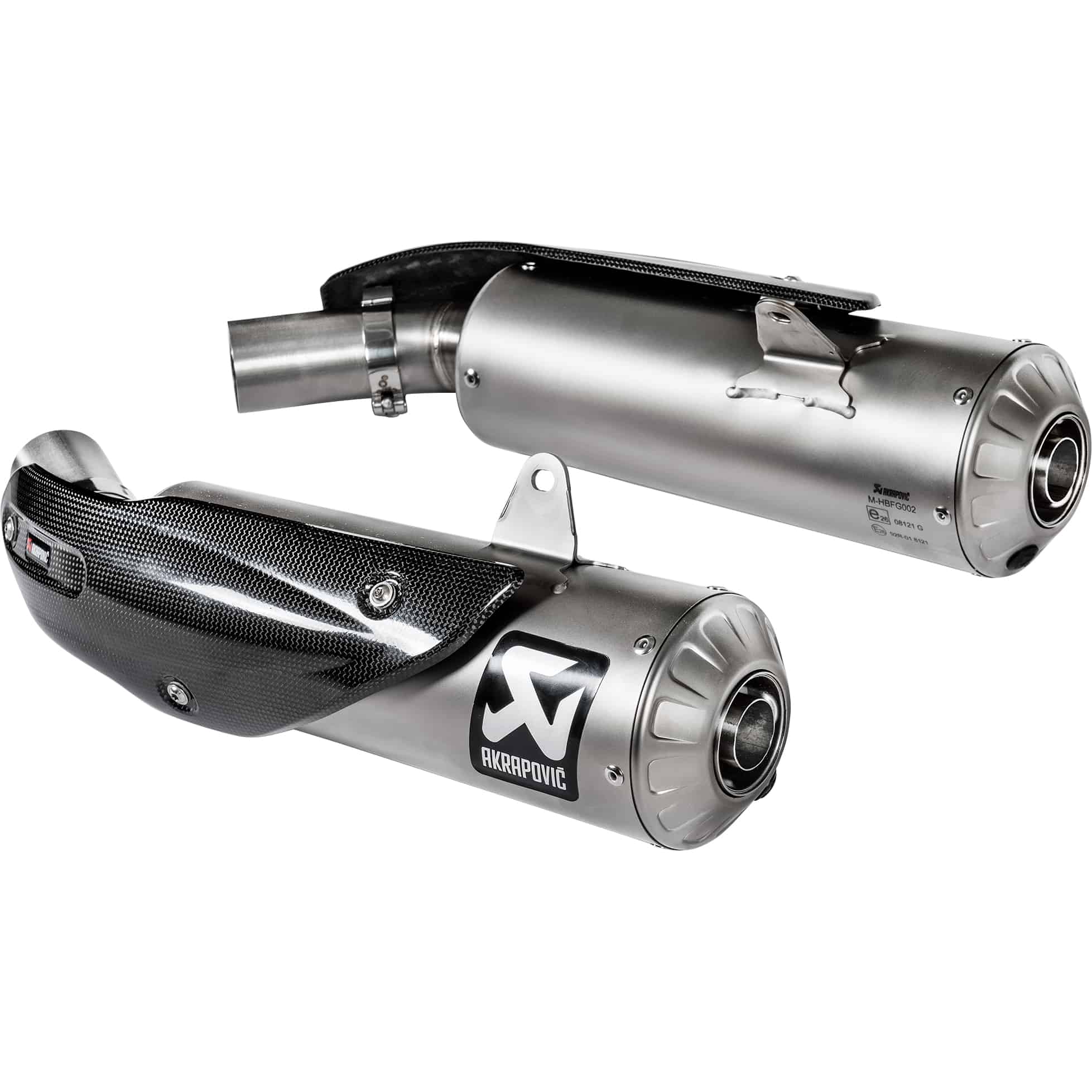 Akrapovic Auspuff Slip-On Paar Titan für Duc Scrambler 1100 2018-2020 - Motorradteile & Ersatzteile - Auspuff