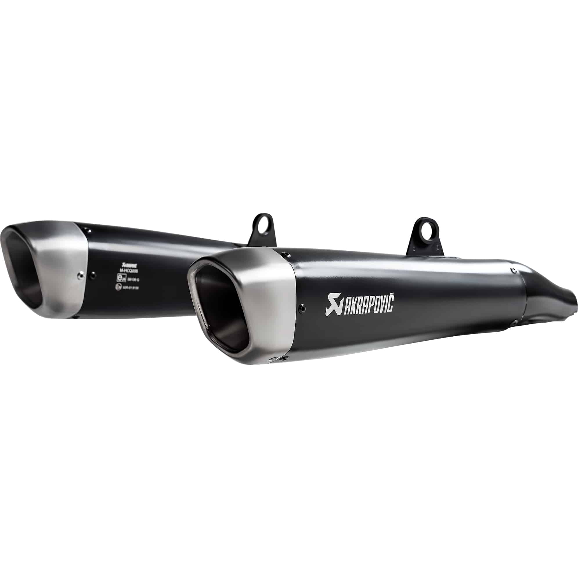 Akrapovic Auspuff Slip-On Paar Titan schwarz für Triumph Street Twin - Motorradteile & Ersatzteile - Auspuff
