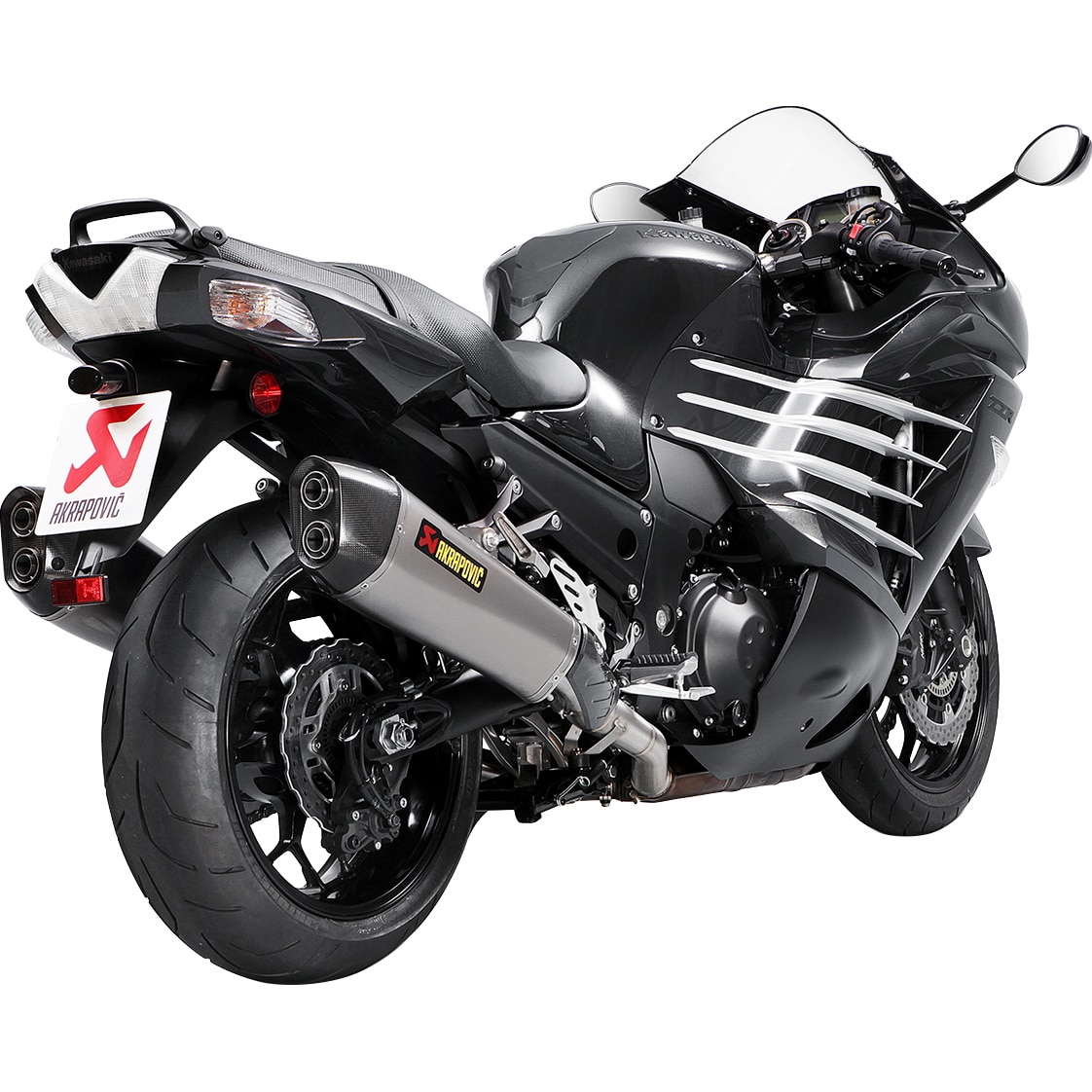 Akrapovic Auspuff Slip-On Paar oK Titan für Kawa ZZ-R 1400 2012-2020 - Motorradteile & Ersatzteile - Auspuff