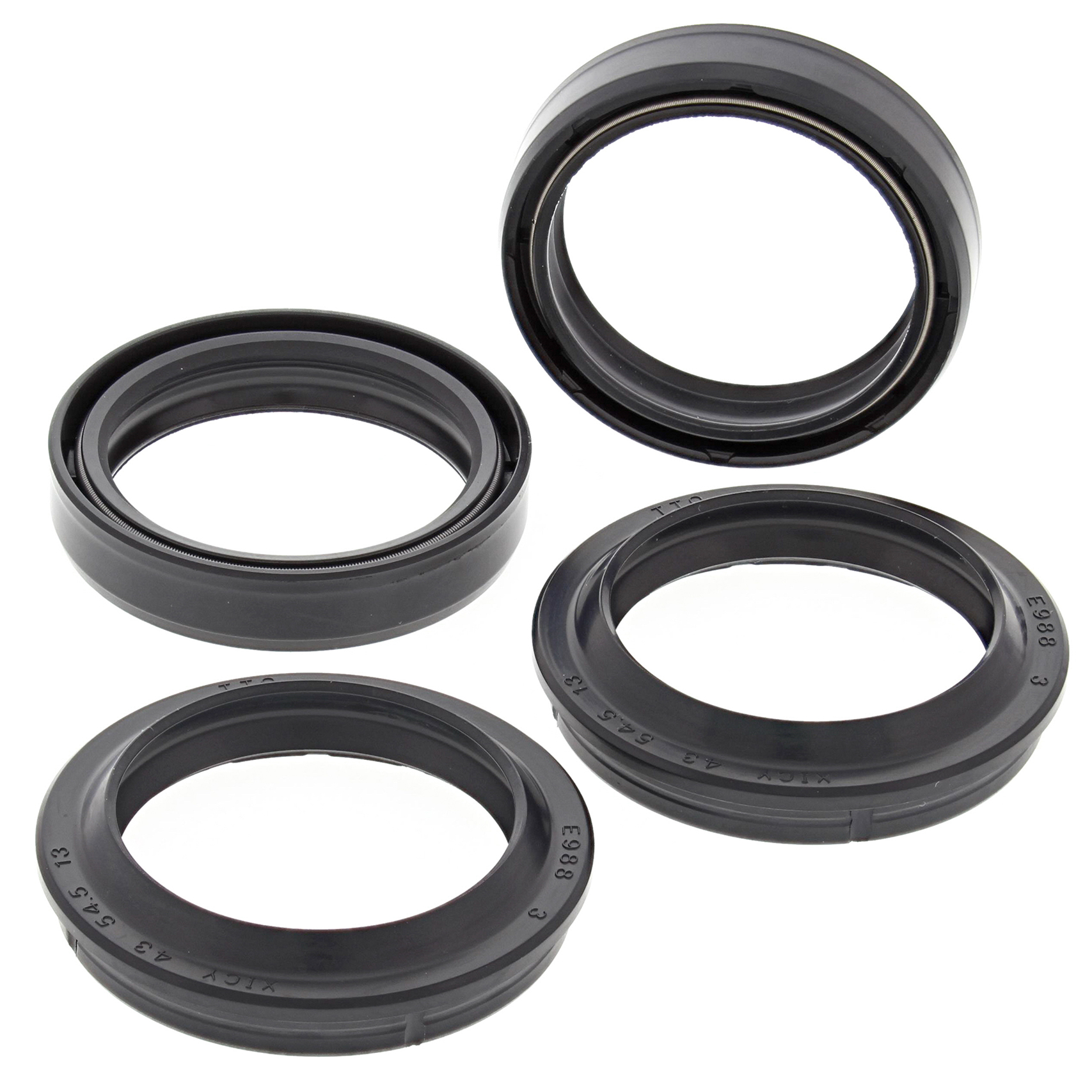 All-Balls Racing Gabelsimmerringe mit Staubkappen 56-133 43x54x11 mm - Motorradteile & Ersatzteile - Federung & Gabel