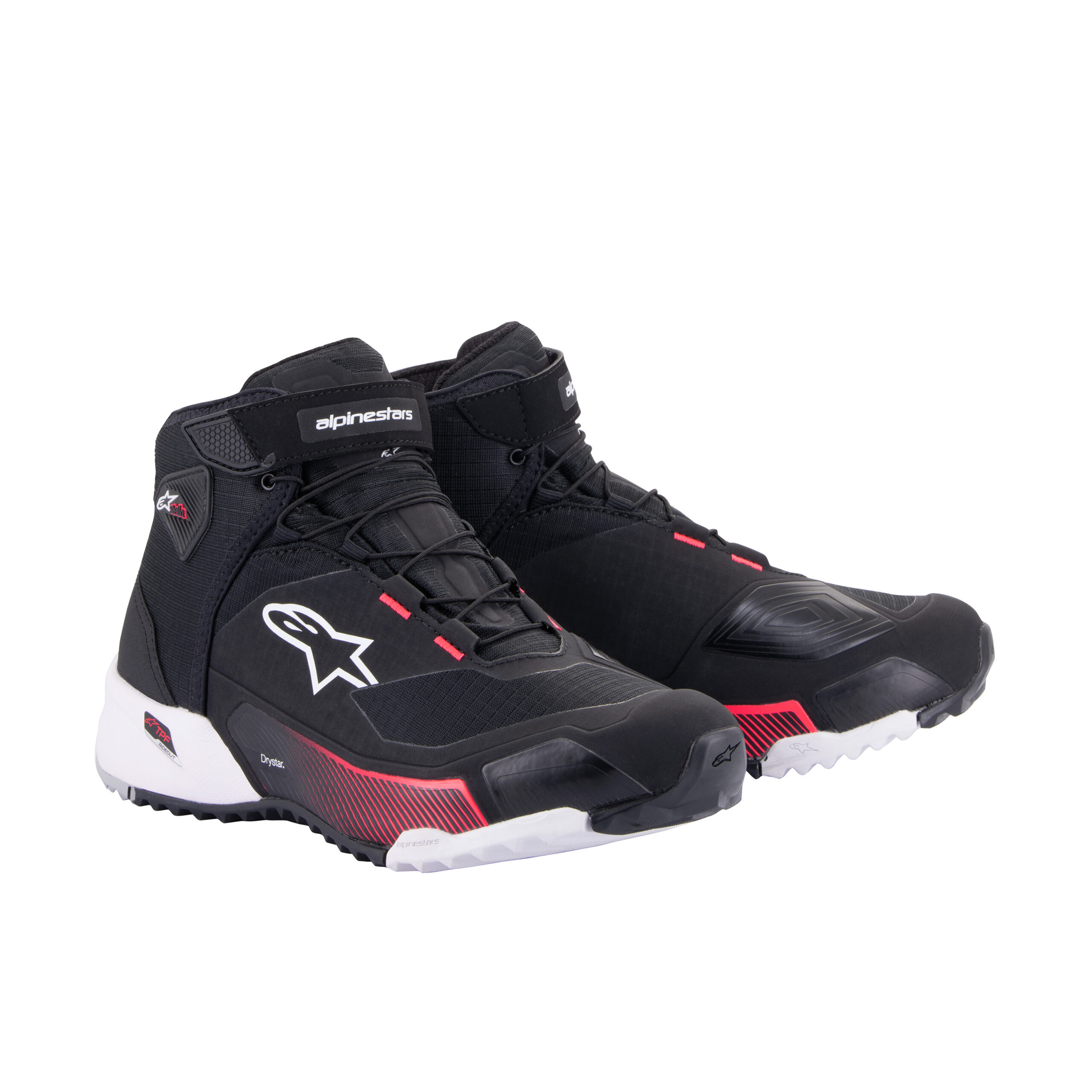 Alpinestars CR-X Damen Drystar Motorradschuh schwarz/weiß/pink 38 - Motorradbekleidung - Motorradstiefel & Motorradschuhe