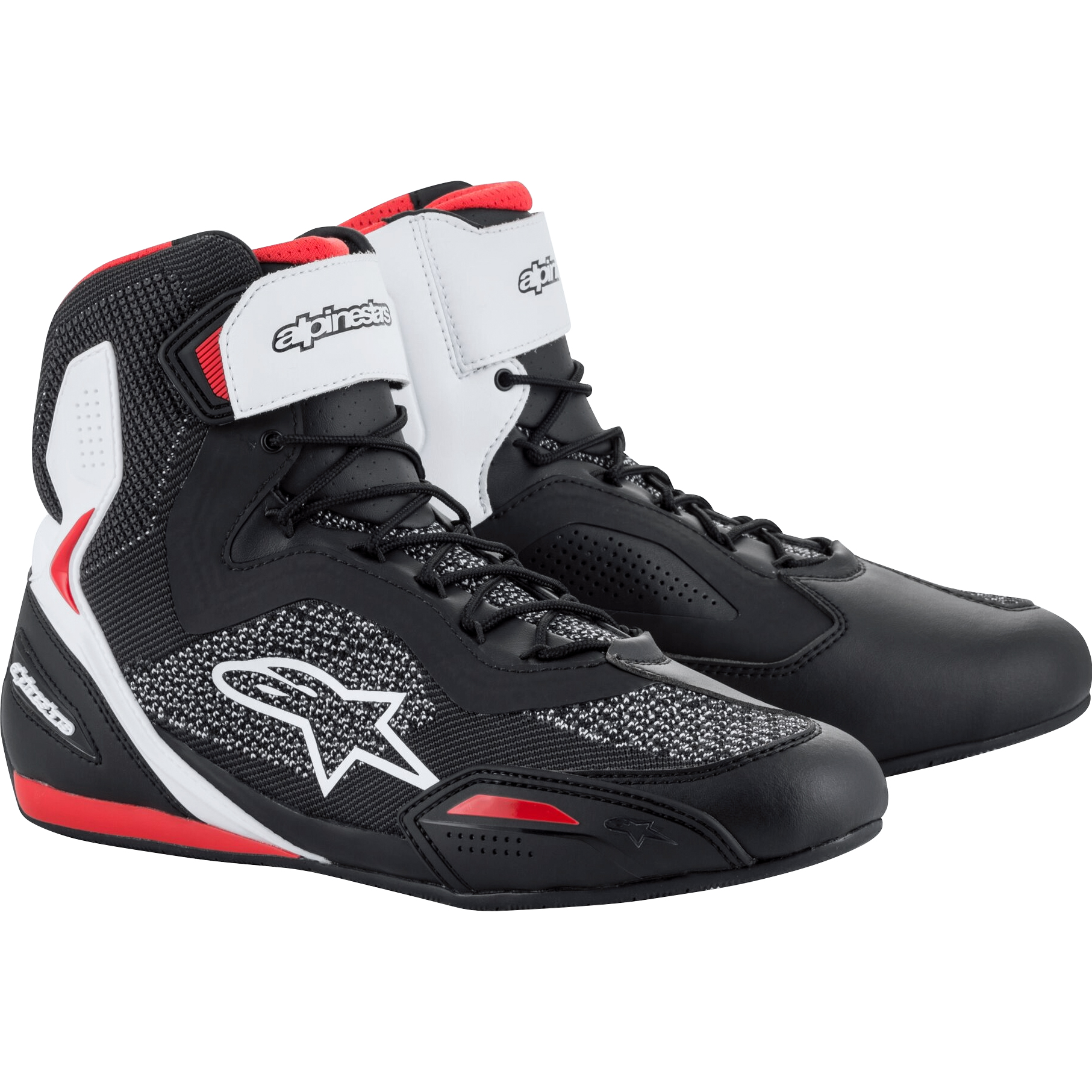 Alpinestars Faster 3 Rideknit Schuh schwarz/weiß/rot 9 - Motorradbekleidung - Motorradstiefel & Motorradschuhe