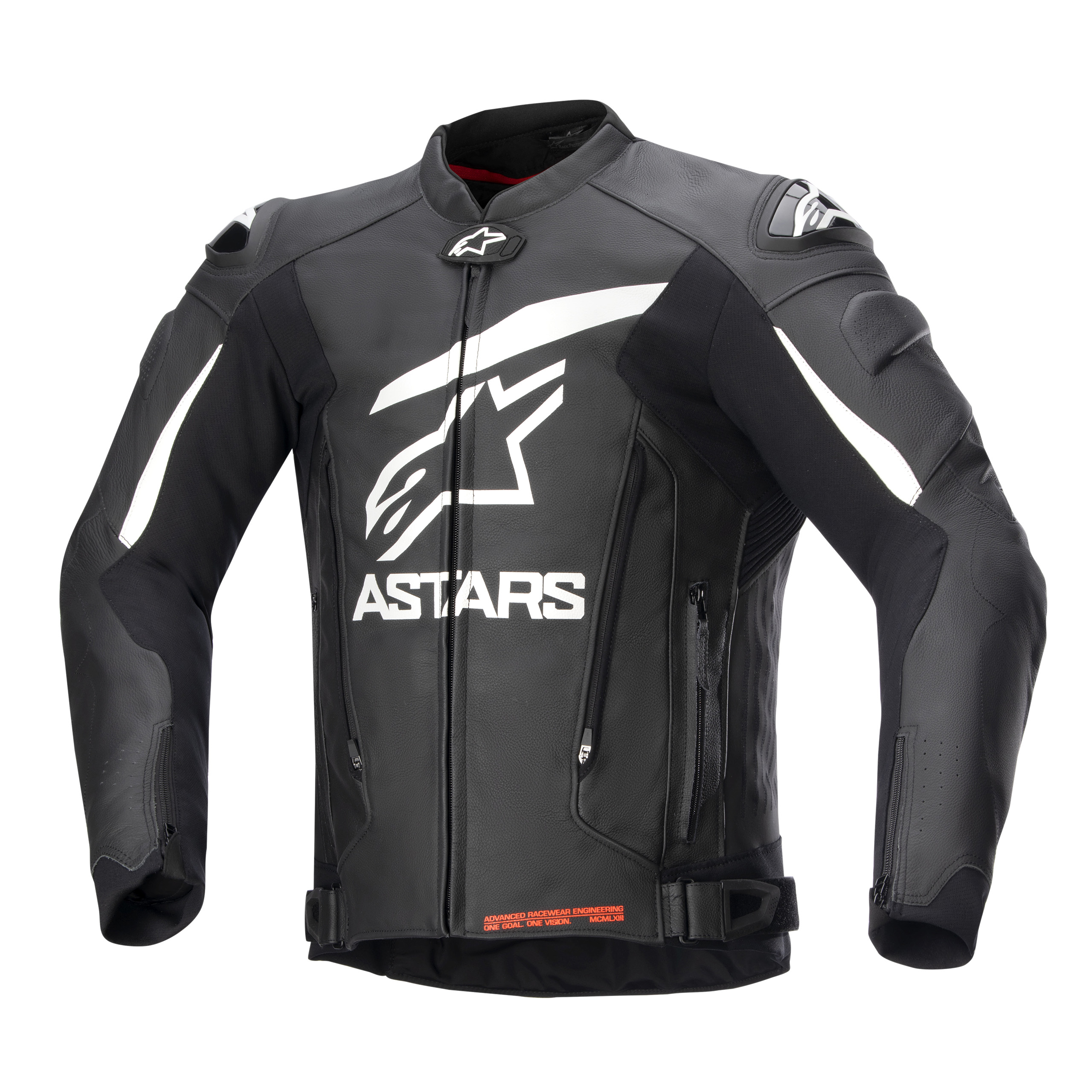 Alpinestars GP Plus V4 Lederjacke schwarz/weiß 52 - Motorradbekleidung - Motorradjacken