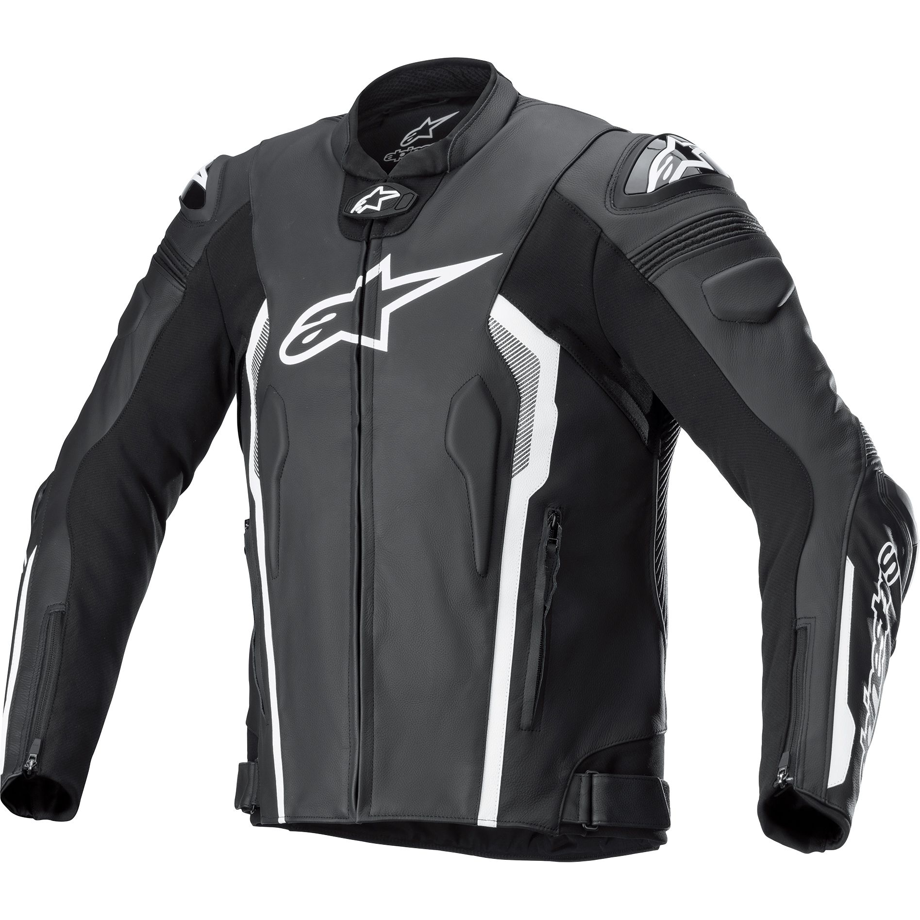 Alpinestars Missile V2 Lederkombijacke schwarz/weiß 52 - Motorradbekleidung - Motorradjacken