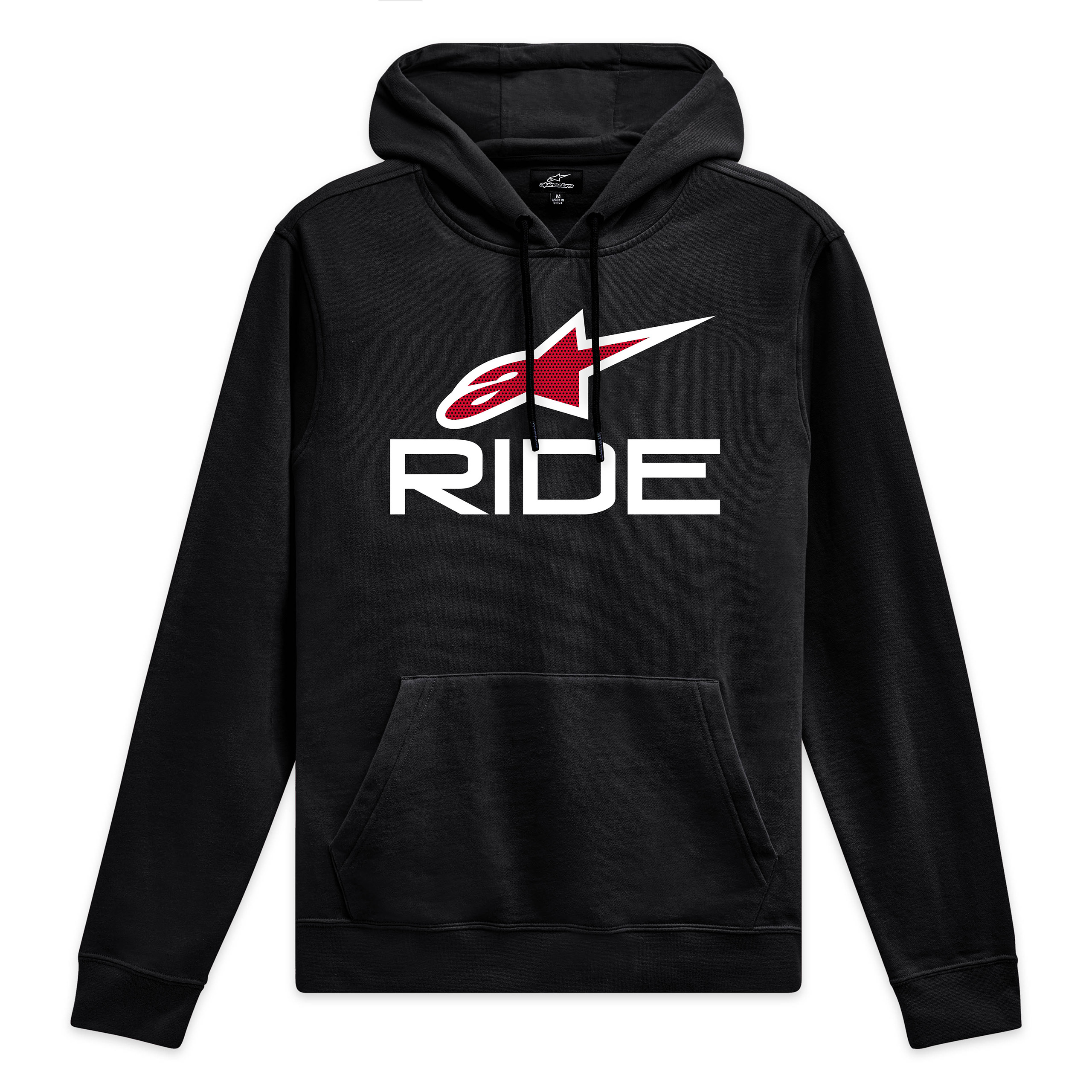 Alpinestars Ride V3 Hoodie schwarz/weiß/rot L - Motorradbekleidung - Freizeitbekleidung