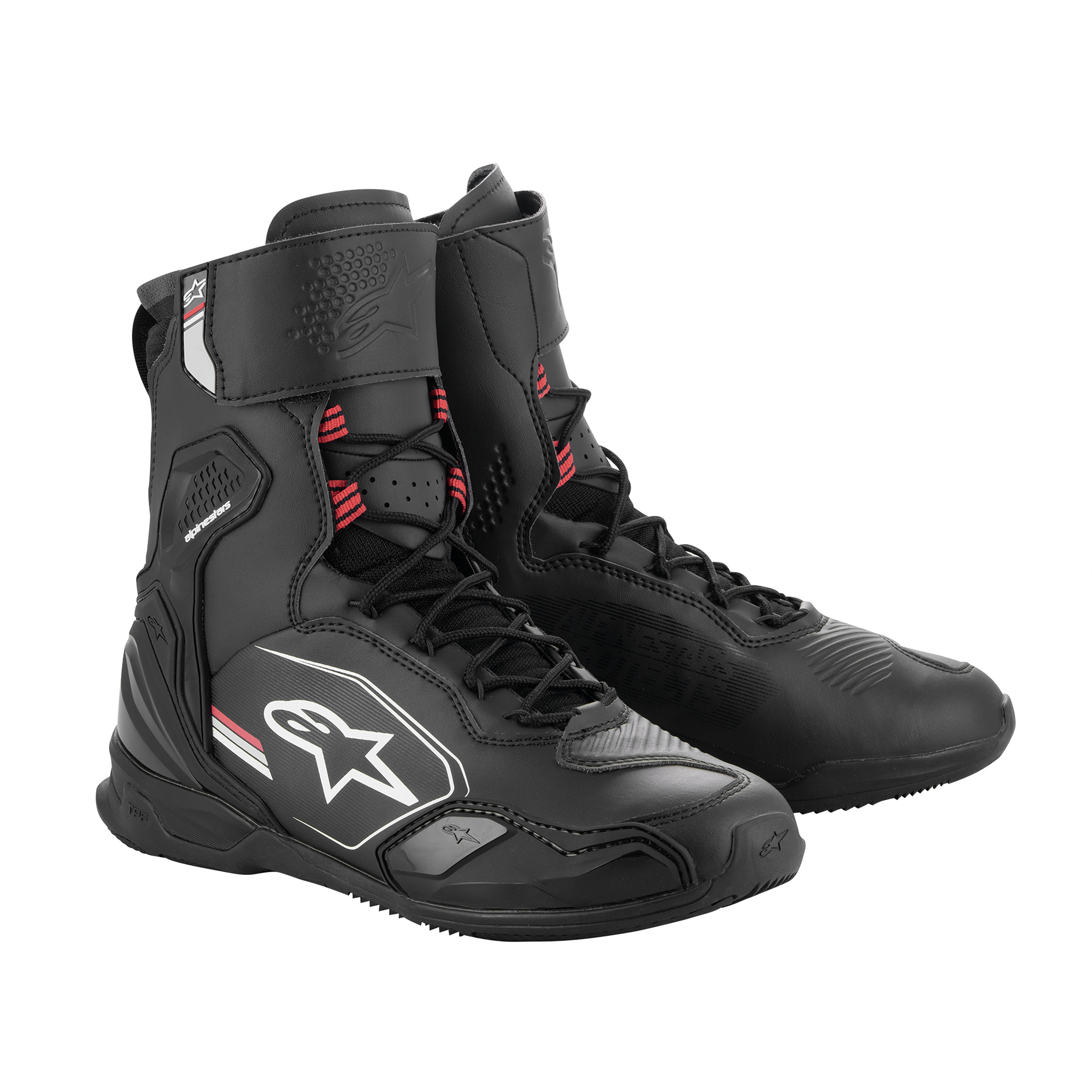 Alpinestars Superfaster Sportschuh schwarz/grau/rot 41 - Motorradbekleidung - Motorradstiefel & Motorradschuhe