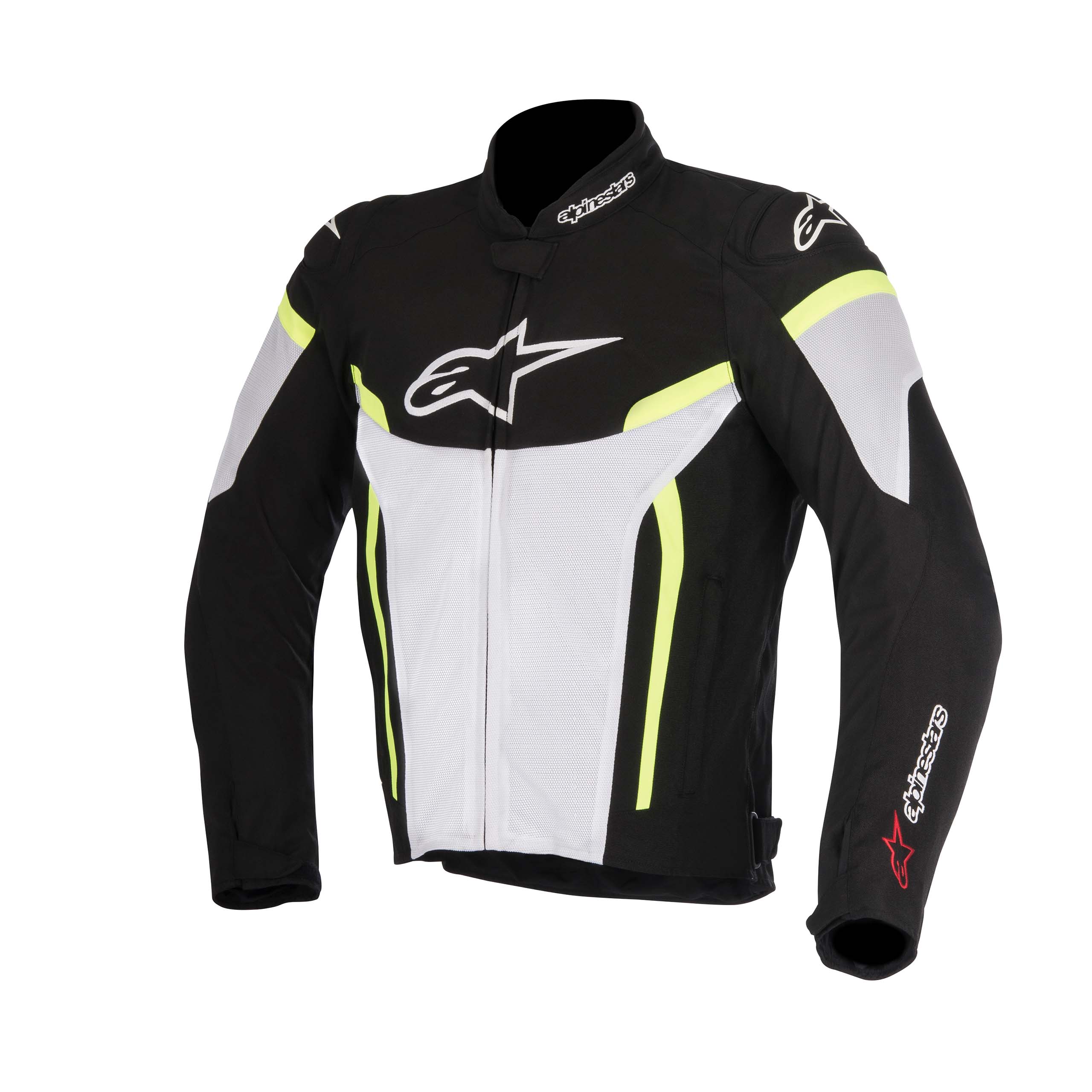 Alpinestars T-GP Plus R V2 Air Textiljacke schwarz/weiß/gelb M - Motorradbekleidung - Motorradjacken