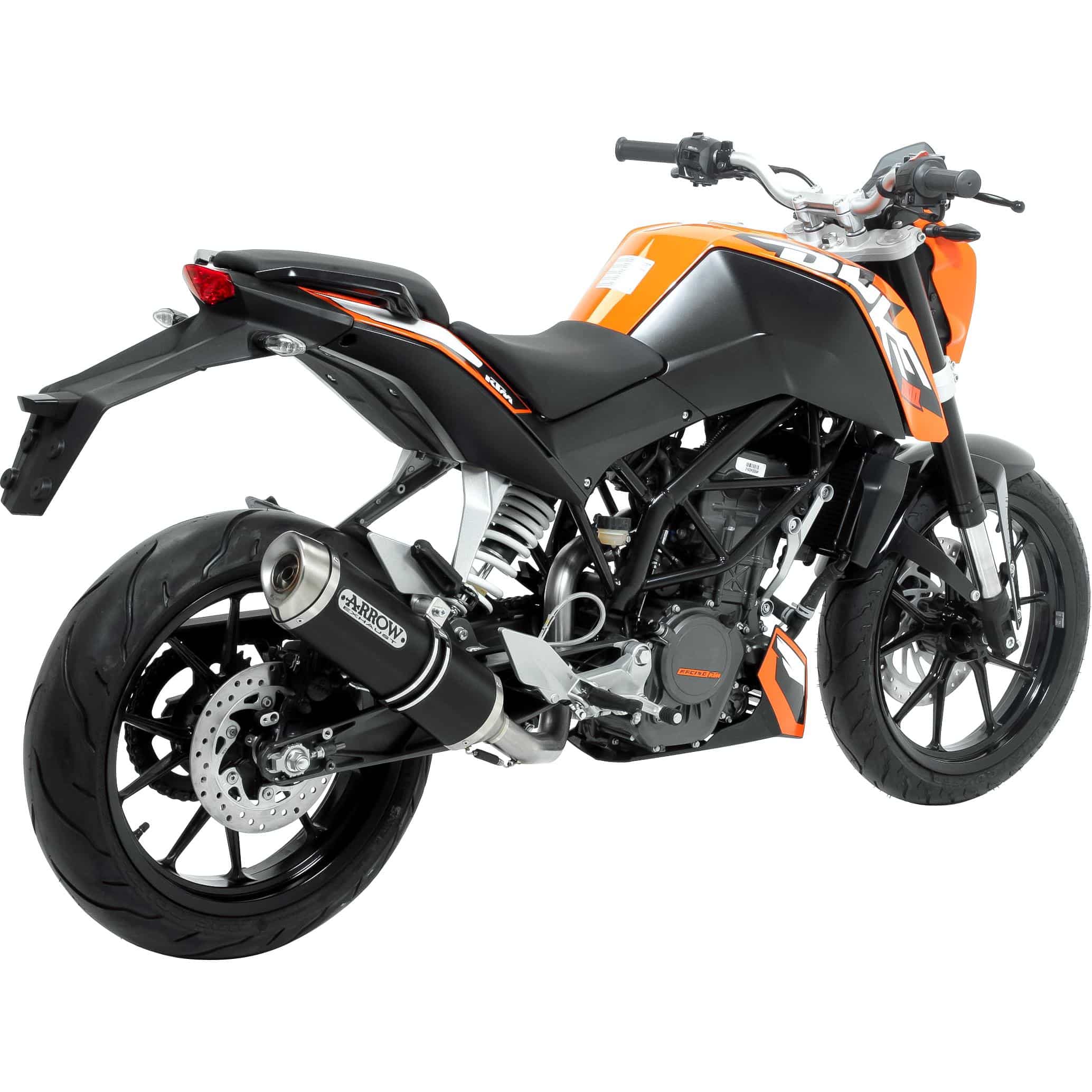 Arrow Exhaust Thunder Auspuff für KTM Duke 125/200 Alu schwarz/Edelstahl - Motorradteile & Ersatzteile - Auspuff