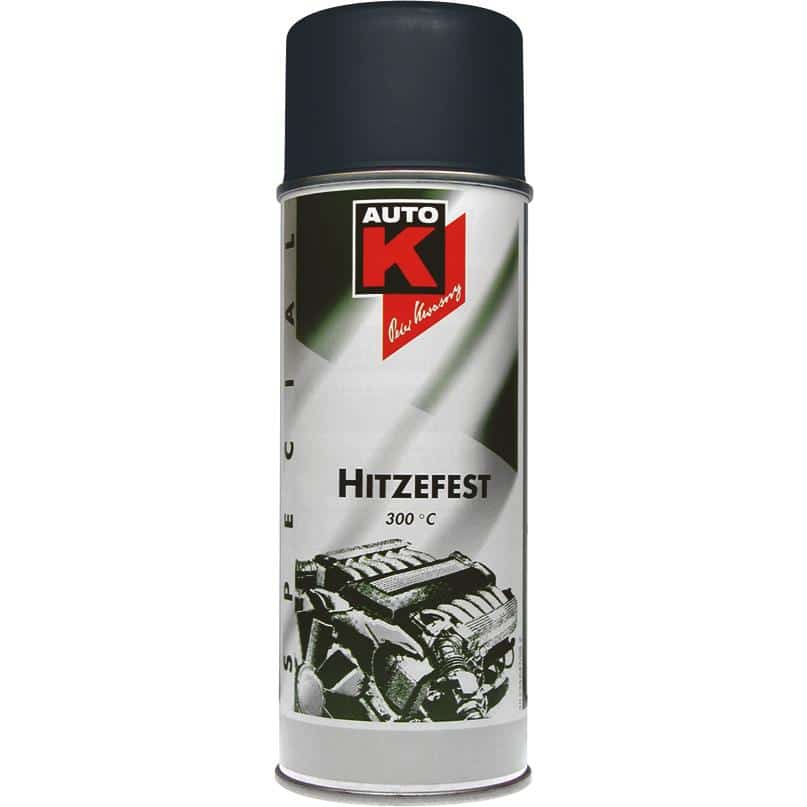 AutoK Motorlack Spray bis 300 °C schwarz 400 ml - Motorradzubehör - Reinigung & Pflege