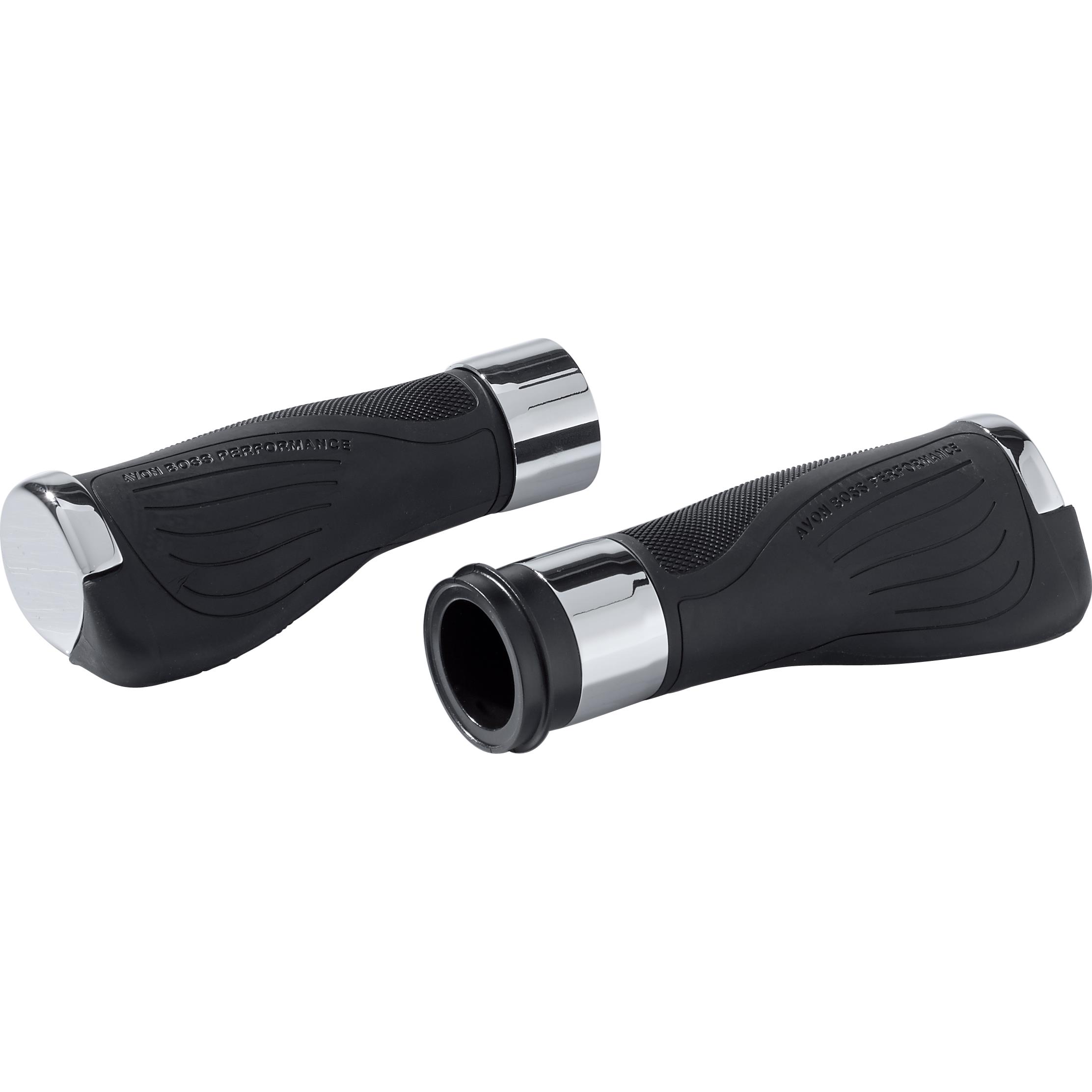 Avon Performance Griffe Lenkergriffe Boss für Harley Touring ab 2008 schwarz/chrom - Motorradteile & Ersatzteile - Lenker