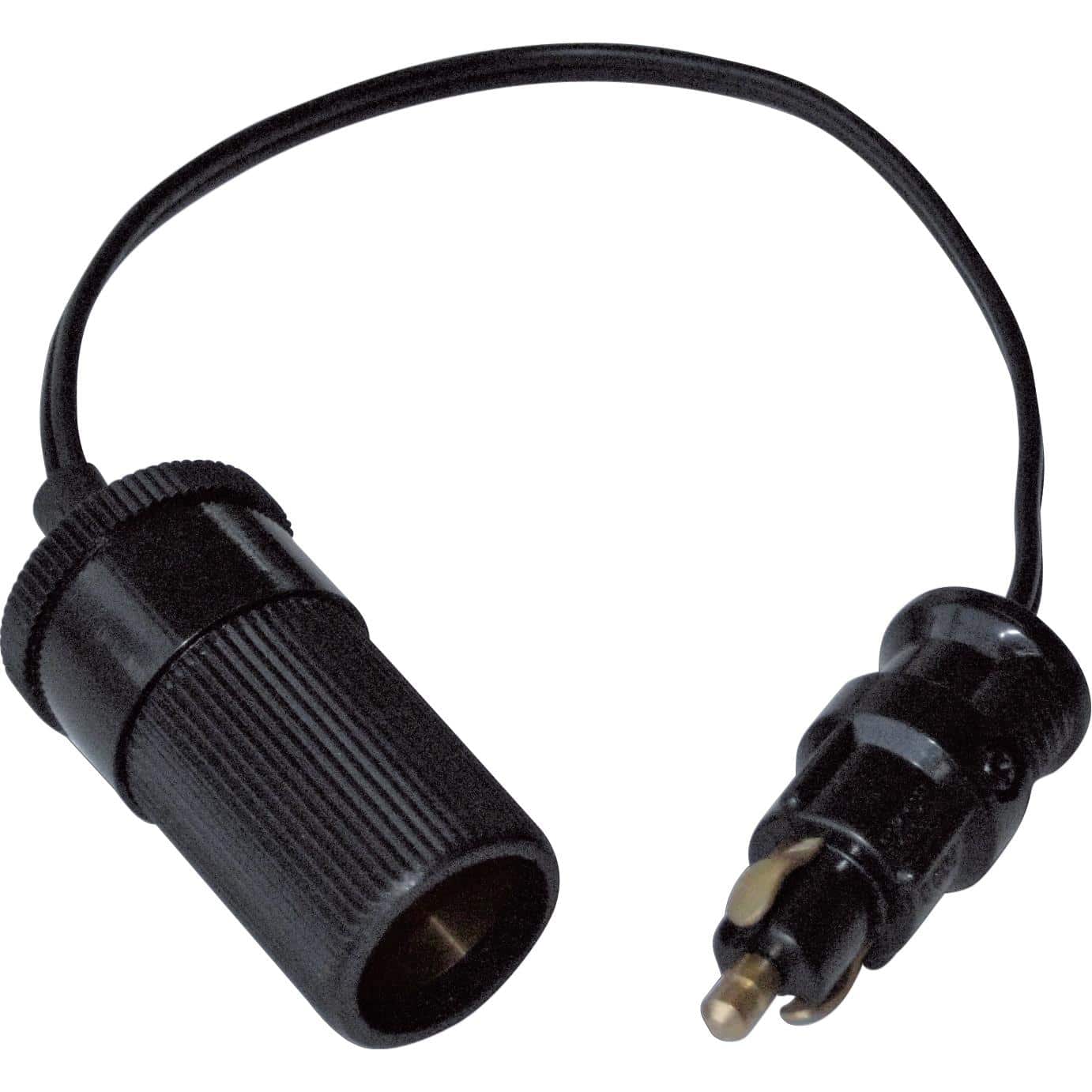 Baas Bikeparts Adapter DIN-Stecker Ø12mm zu ZIG-Dose Ø21mm BA14 mit Kabel - Motorradzubehör - Multimedia