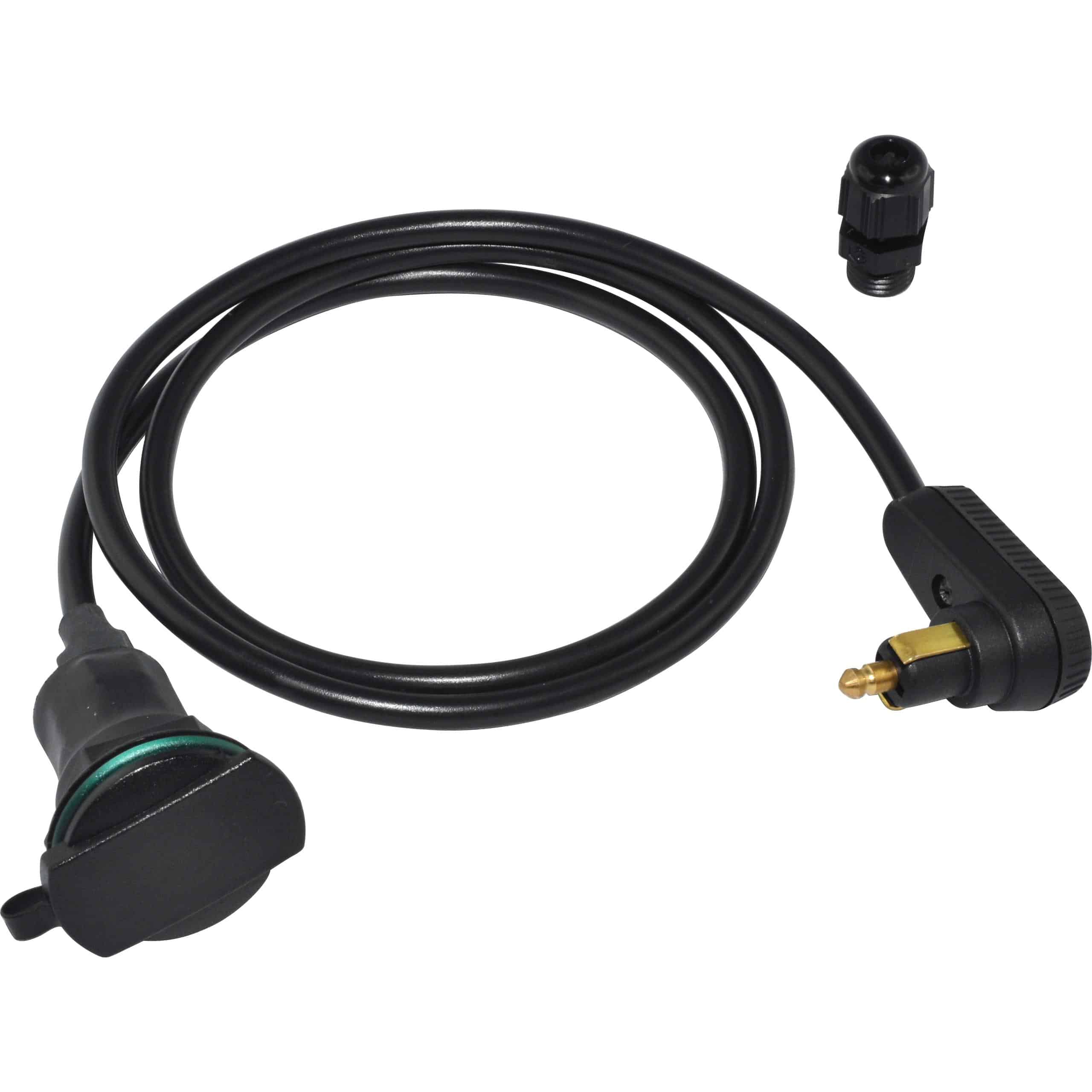 Baas Bikeparts Adapter DIN-Winkelstecker zu ZIG-Dose ZA15 mit Kabel - Motorradteile & Ersatzteile - Beleuchtung