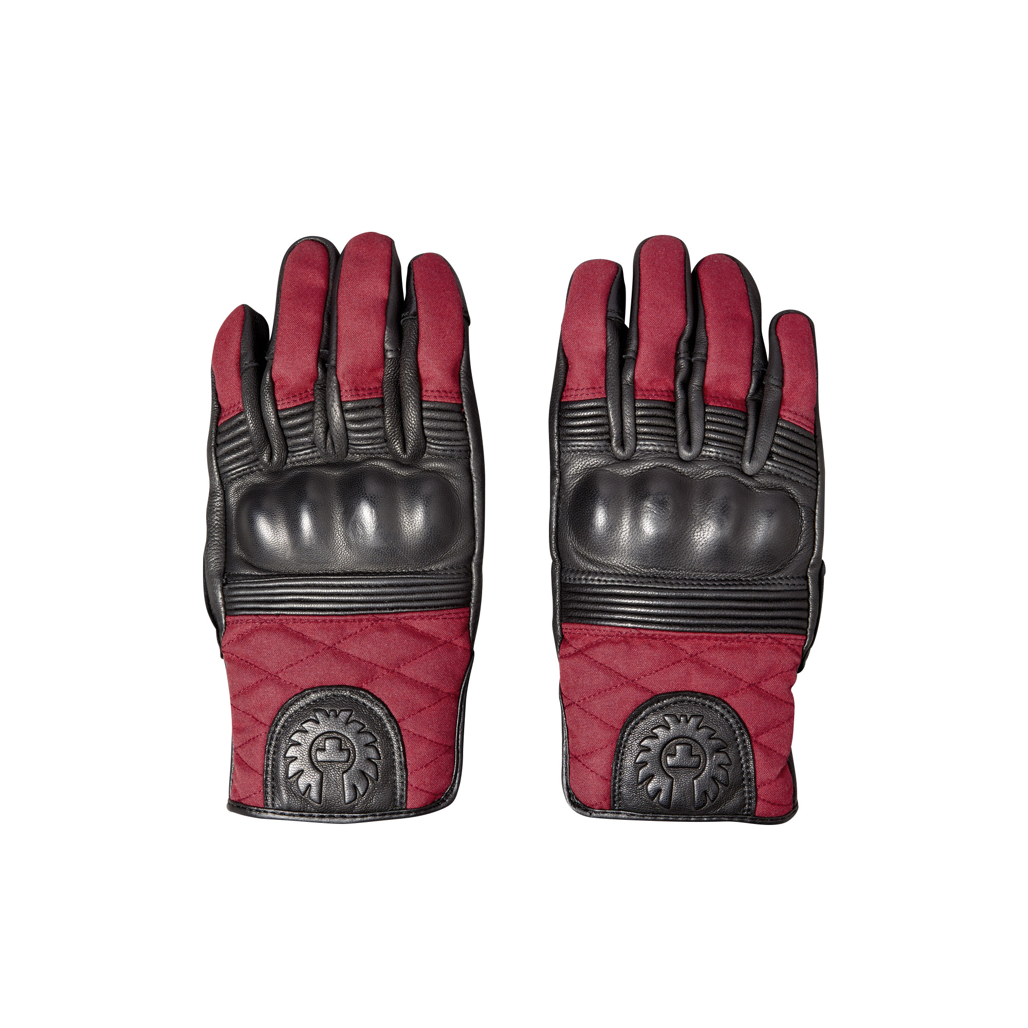 Belstaff Hampstead Lederhandschuhe schwarz/rot XL - Motorradbekleidung - Café Racer Motorradbekleidung