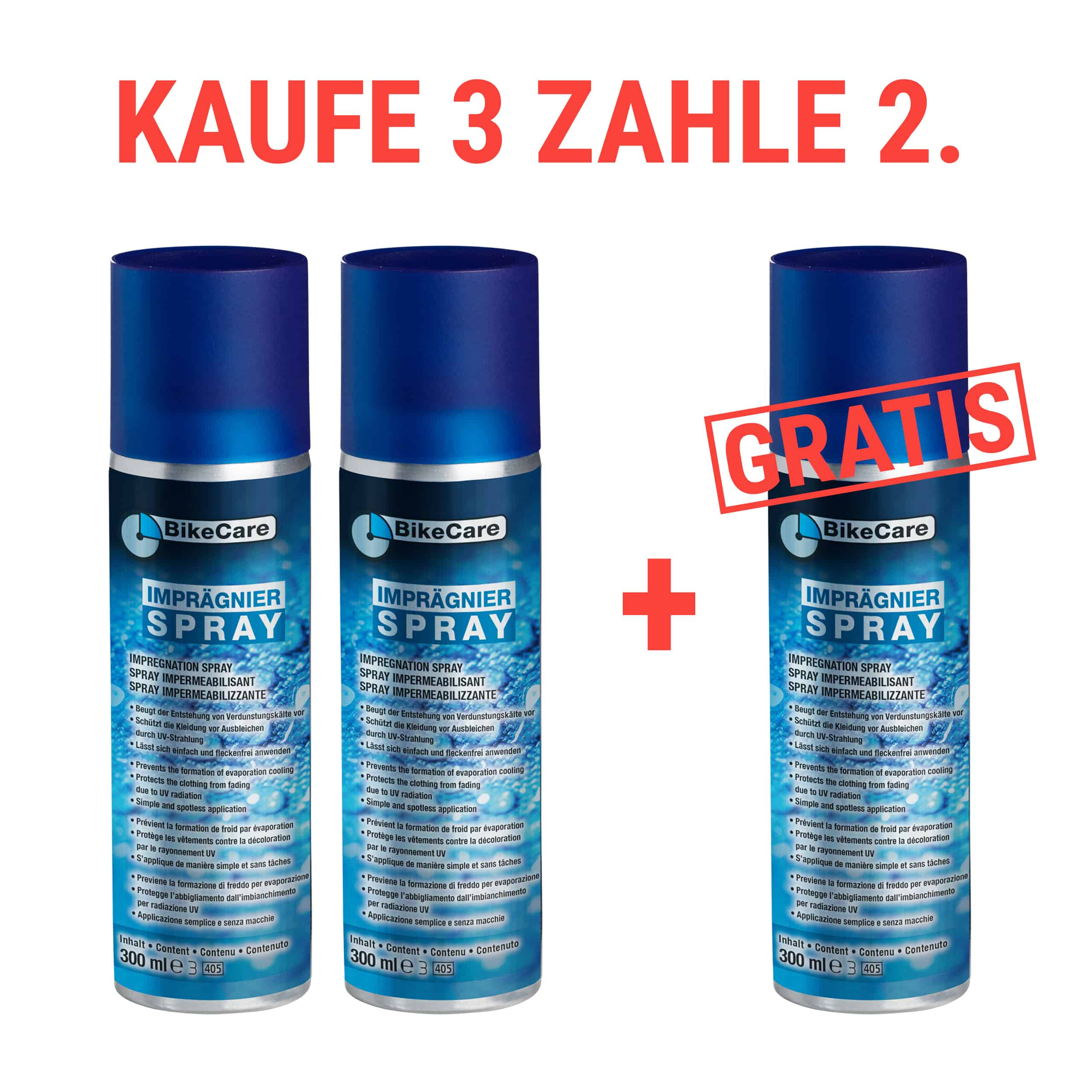 BikeCare Imprägnierspray 300ml Nimm 3 Zahl 2! - Motorradbekleidung - Zubehör & Accessoires