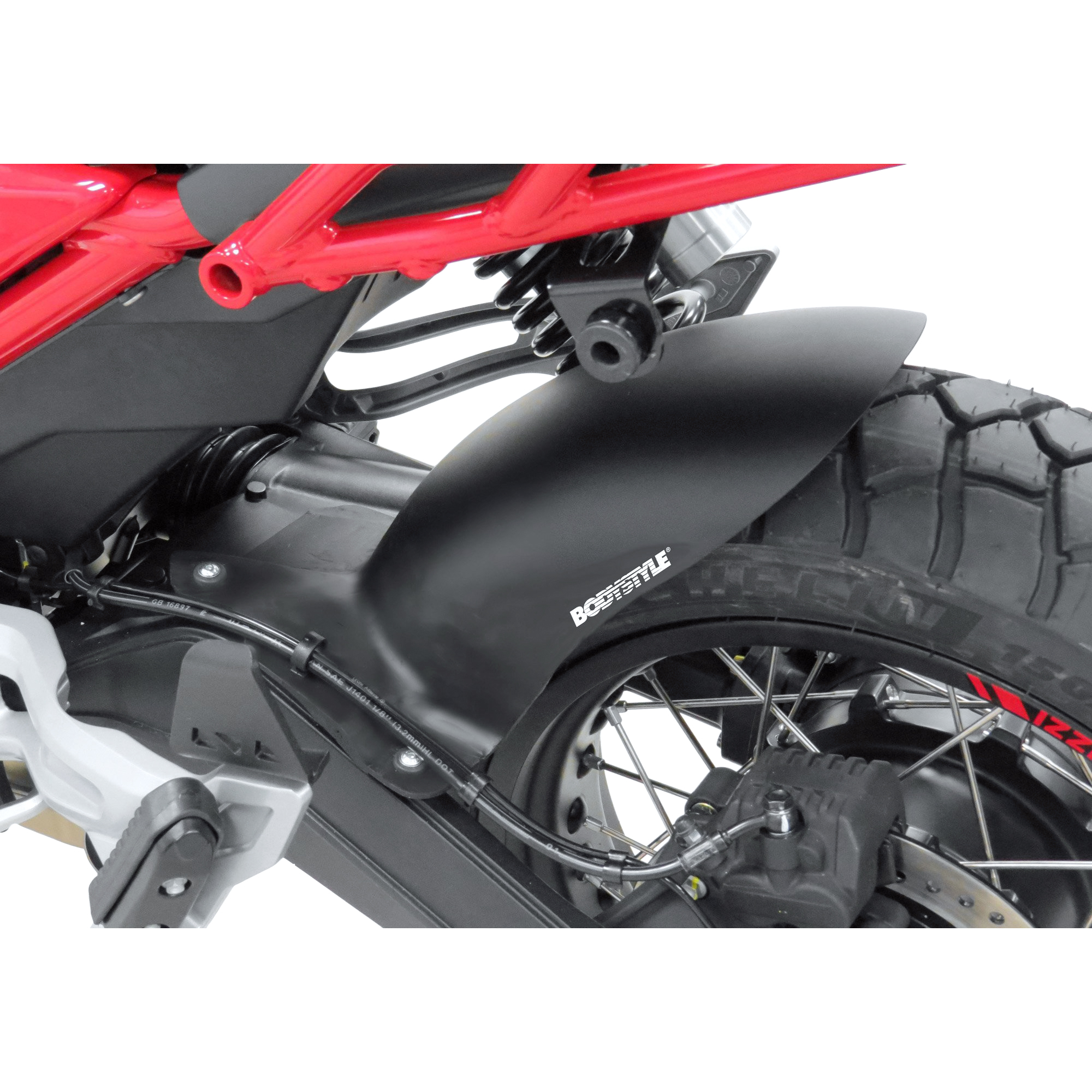 Bodystyle Hinterradabdeckung Sportsline mattschwarz für Moto Guzzi V85 - Motorradteile & Ersatzteile - Verkleidungen & Abdeckungen
