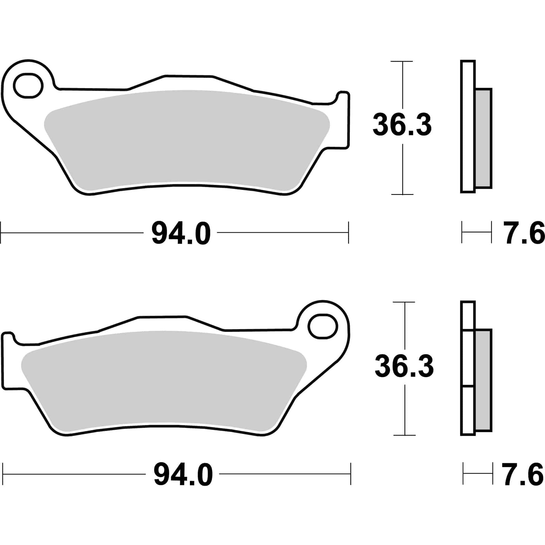 Brembo Bremsbeläge Sintermetall 07BB04SP hinten 94x36
