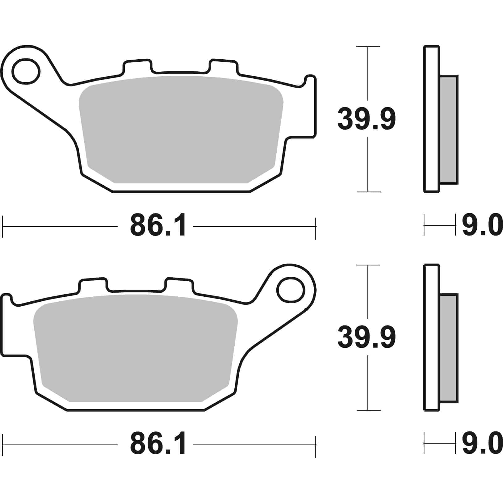 Brembo Bremsbeläge Sintermetall 07HO53SP hinten 86