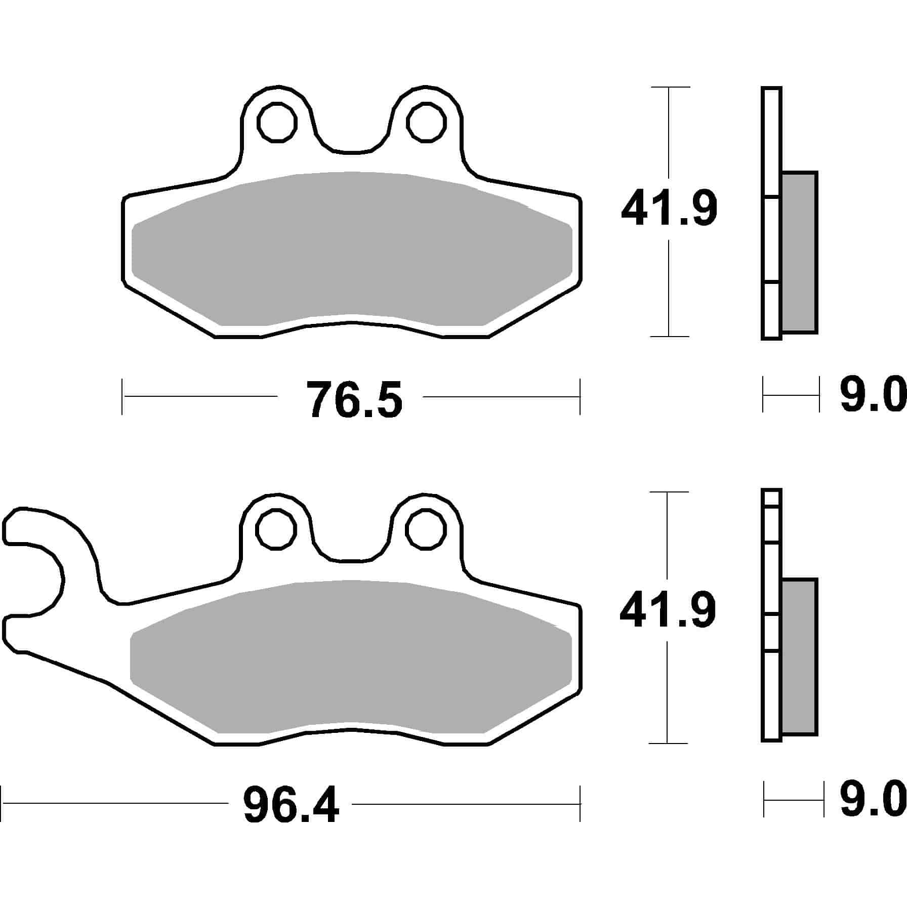 Brembo Bremsbeläge organisch 07056 Scooter 96