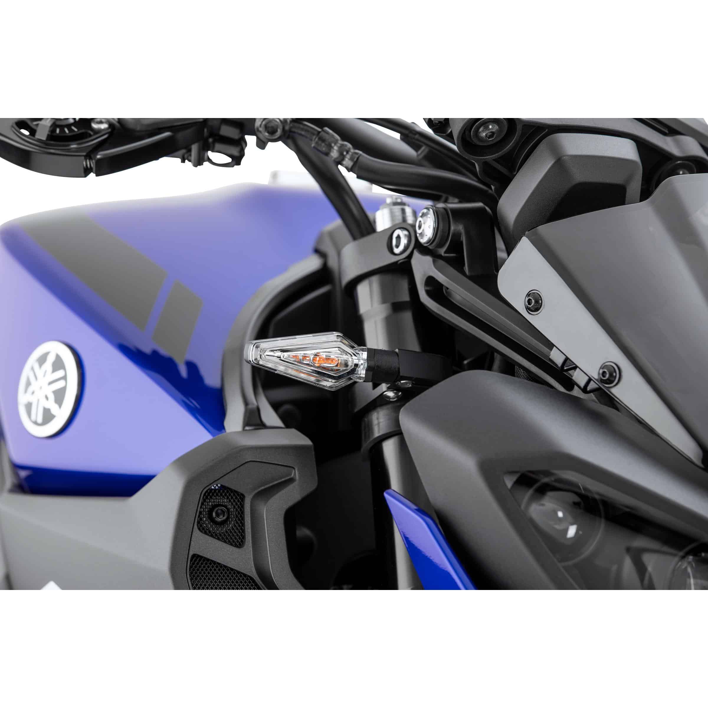 Chaft Alu Blinkerpaar 21 Watt M8 Sound schwarz/klarglas - Motorradteile & Ersatzteile - Beleuchtung