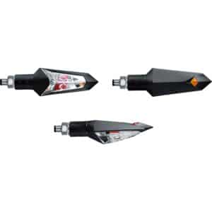 Chaft Alu Blinkerpaar 21 Watt M8 Trooper schwarz/getöntes Glas - Motorradteile & Ersatzteile - Beleuchtung