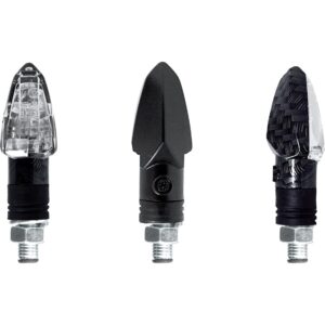 Chaft Blinkerpaar 6 Watt M8 Tinny carbonlook/klarglas - Motorradteile & Ersatzteile - Beleuchtung