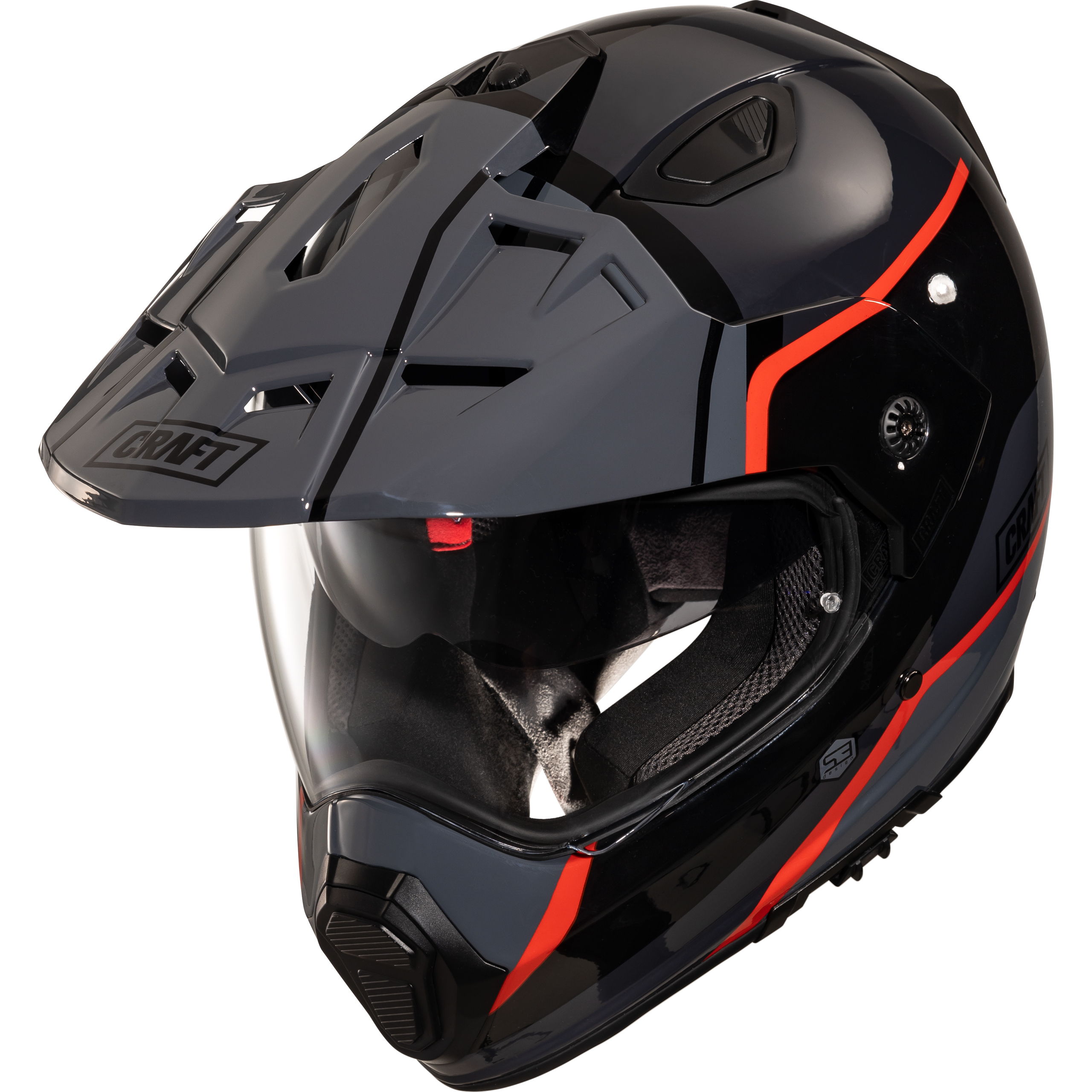 Craft Fiberglas Endurohelm Rot Dekor #24 XS - Helme & Brillen - Motorradhelme