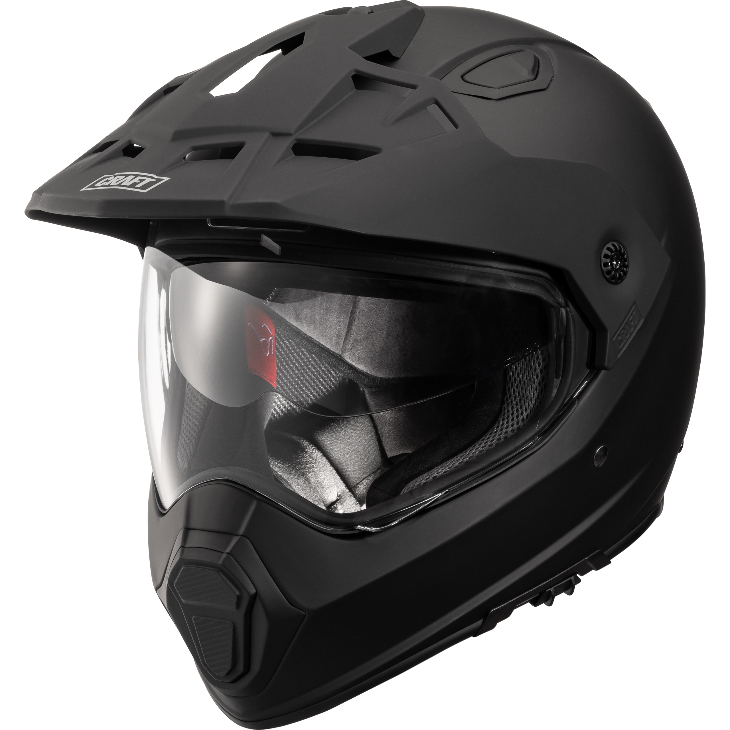 Craft Fiberglas Endurohelm mattschwarz S - Helme & Brillen - Motorradhelme