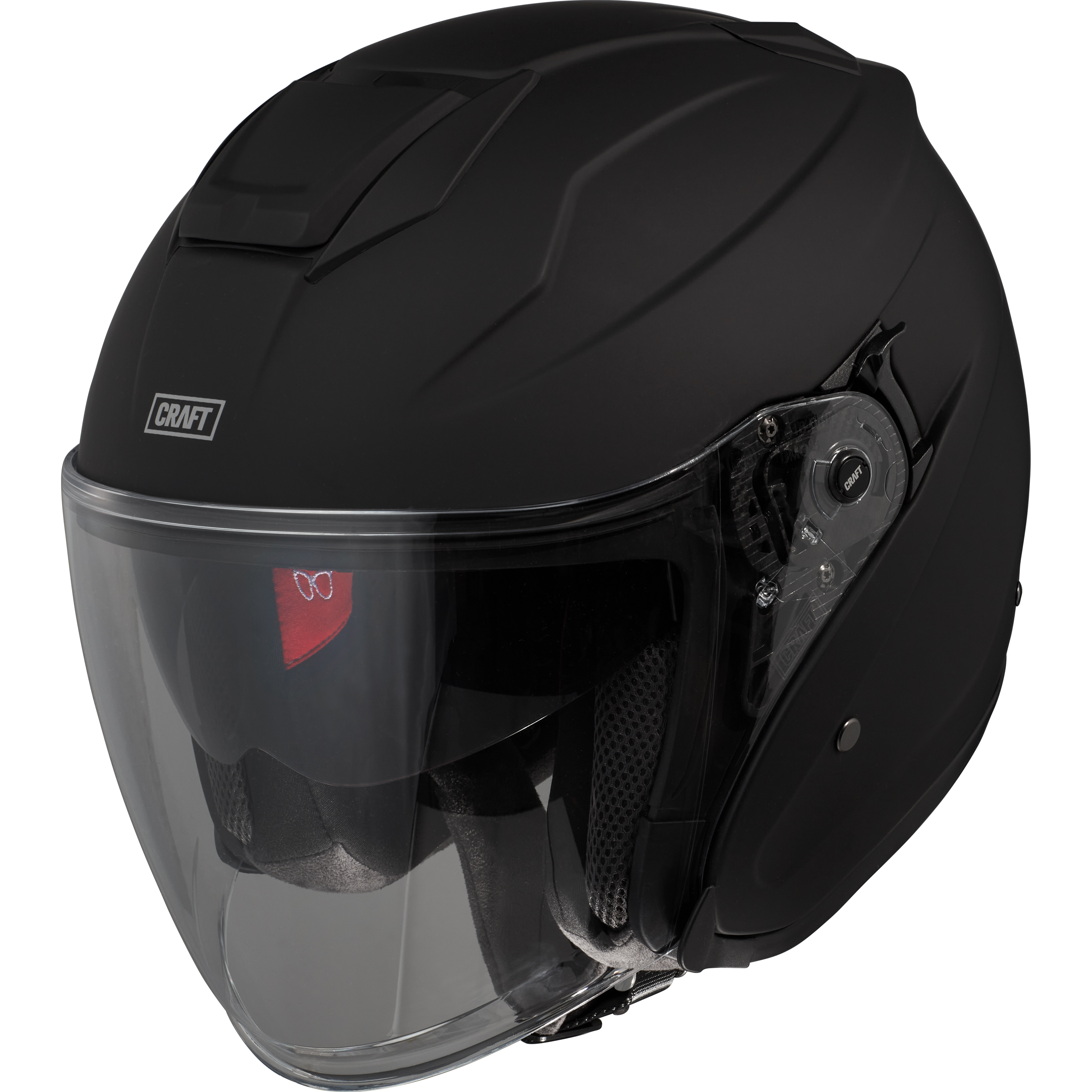Craft Fiberglas Jethelm Comfort SV mattschwarz M - Helme & Brillen - Café Racer Helme & Brillen