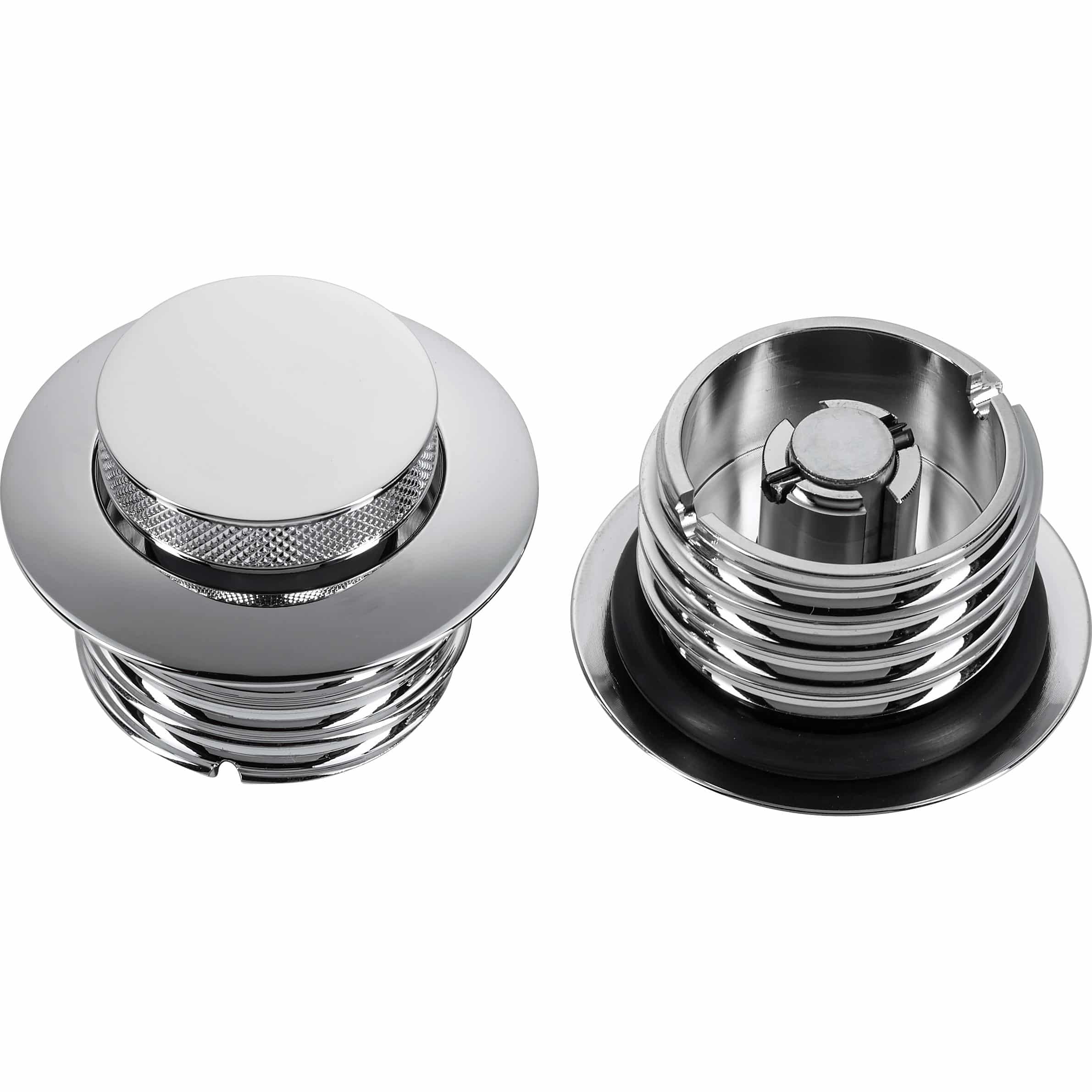 Custom Chrome Europe Pop-Up Tankdeckel Harley ab 1996 Paar UBL/BL schwarz - Motorradteile & Ersatzteile - Verkleidungen & Abdeckungen