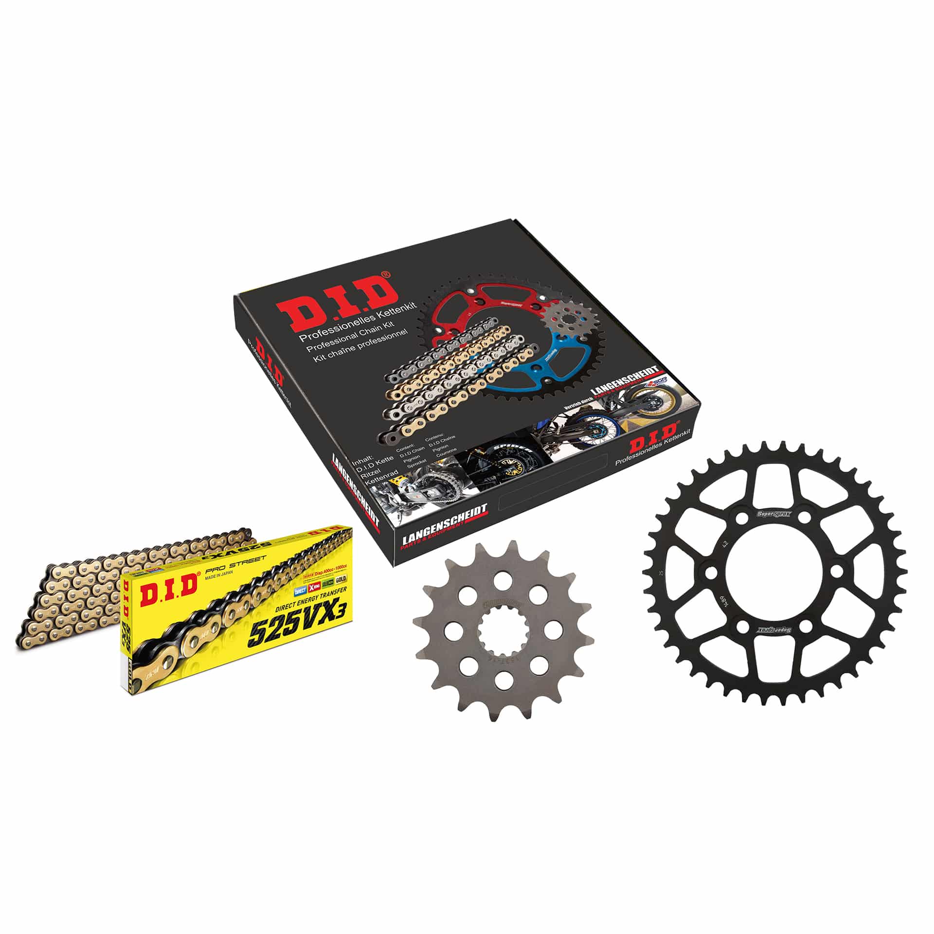 D.I.D. Kettenkit 525VX3(G&B) Niet X 16/42/112 für Z 1000 2003-2006 - Motorradteile & Ersatzteile - Kraftübertragung