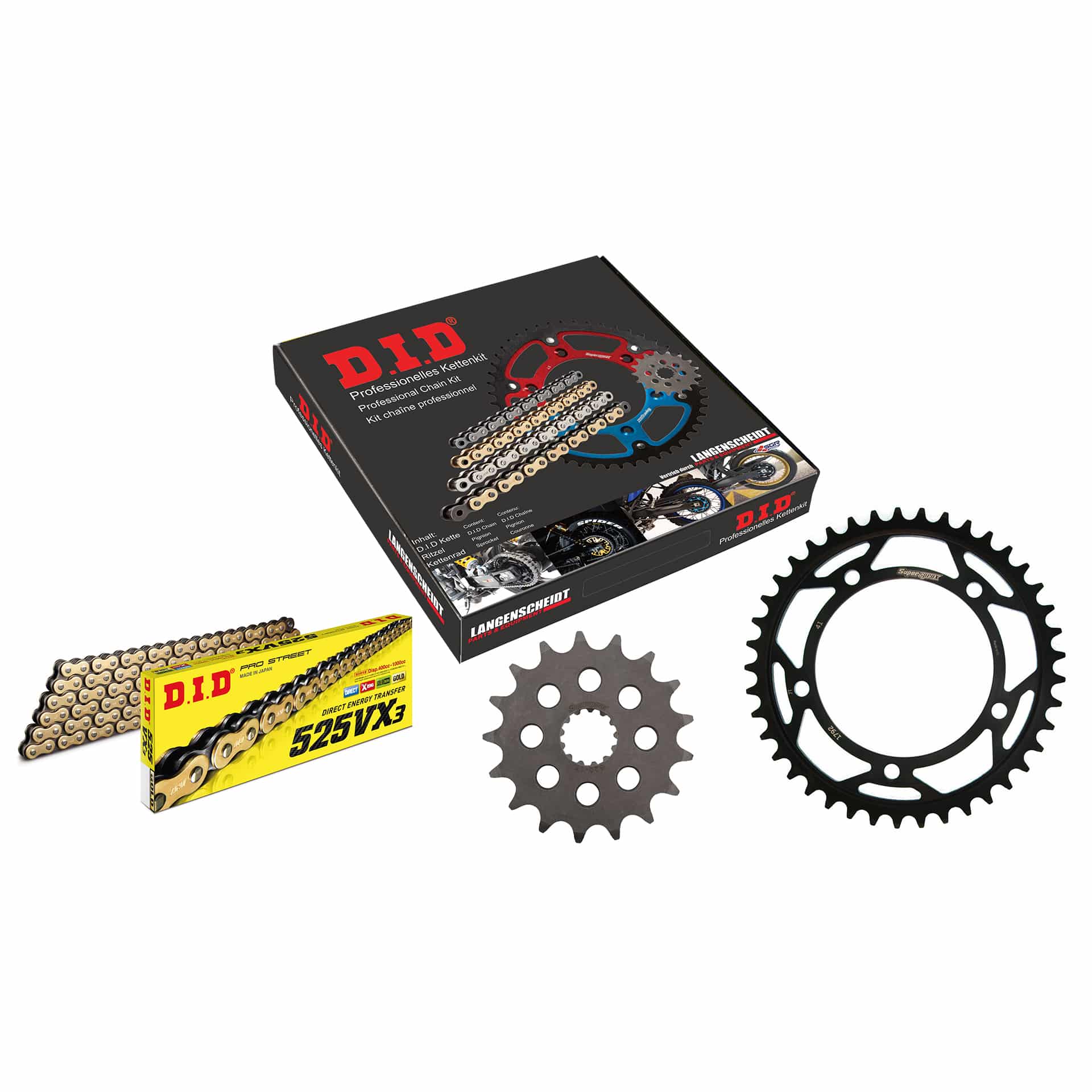 D.I.D. Kettenkit 525VX3(G&B) Niet X 17/41/112 für KLV/DL 1000 V-Str - Motorradteile & Ersatzteile - Kraftübertragung
