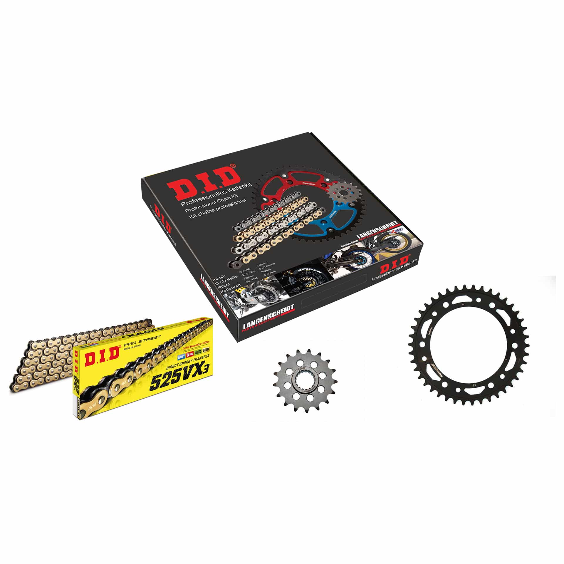 D.I.D. Kettenkit 525VX3(G&B) Niet X 17/42/116 für BMW/Husqvarna F 7 - Motorradteile & Ersatzteile - Kraftübertragung