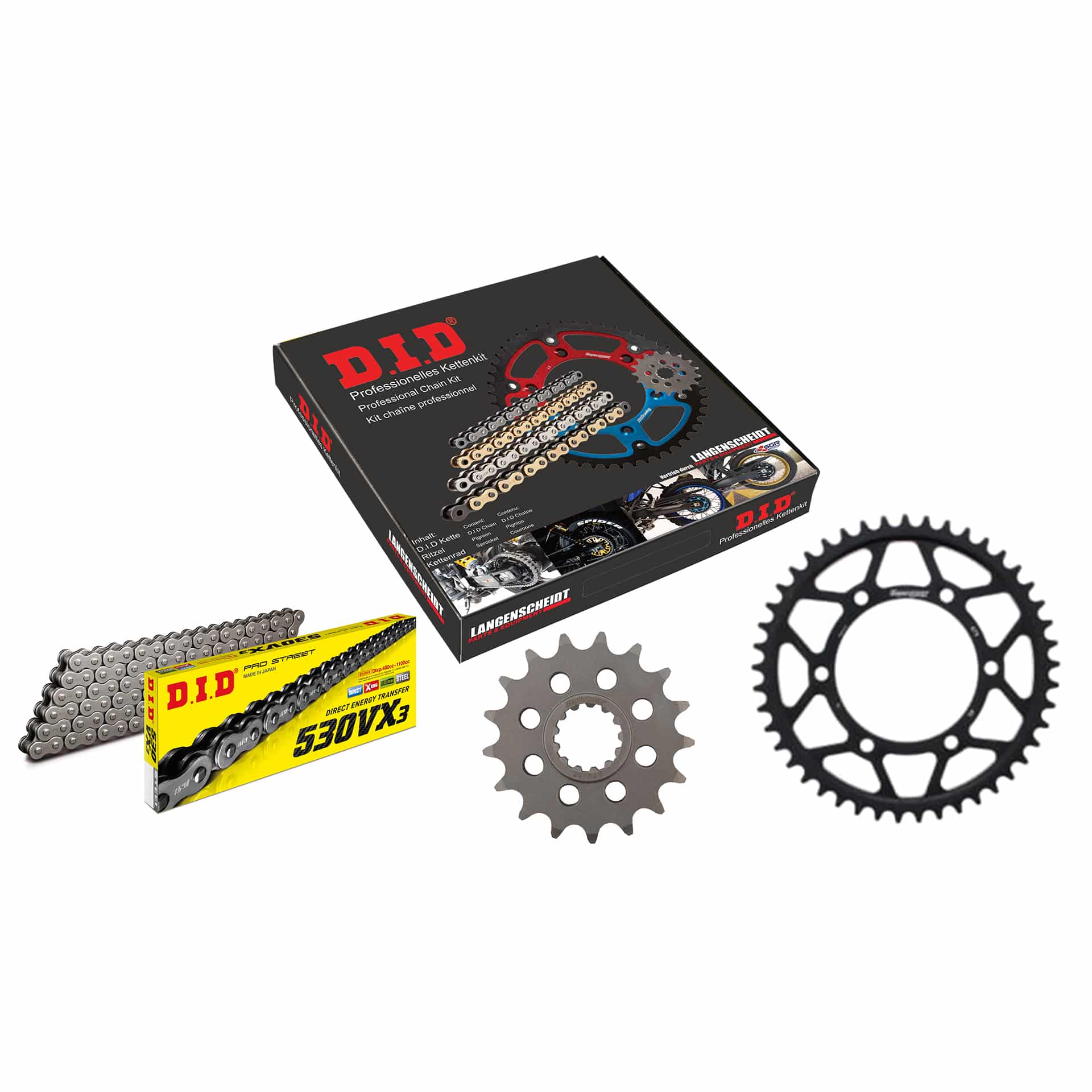 D.I.D. Kettenkit 530VX3 Niet X 17/45/118 für YZF R1 2006-2008 - Motorradteile & Ersatzteile - Kraftübertragung