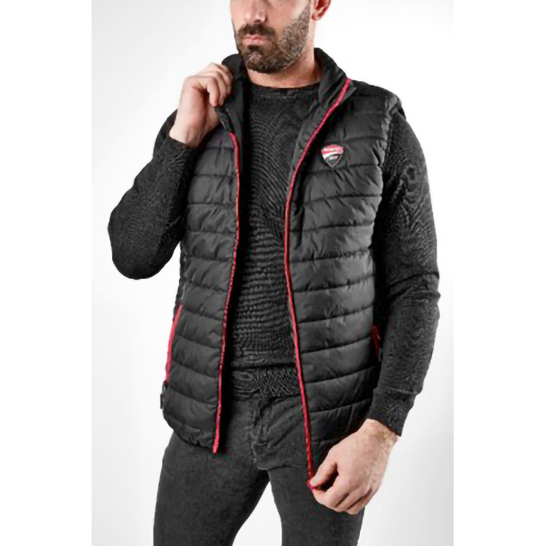 Ducati Steppweste schwarz/rot M/L - Motorradbekleidung - Freizeitbekleidung