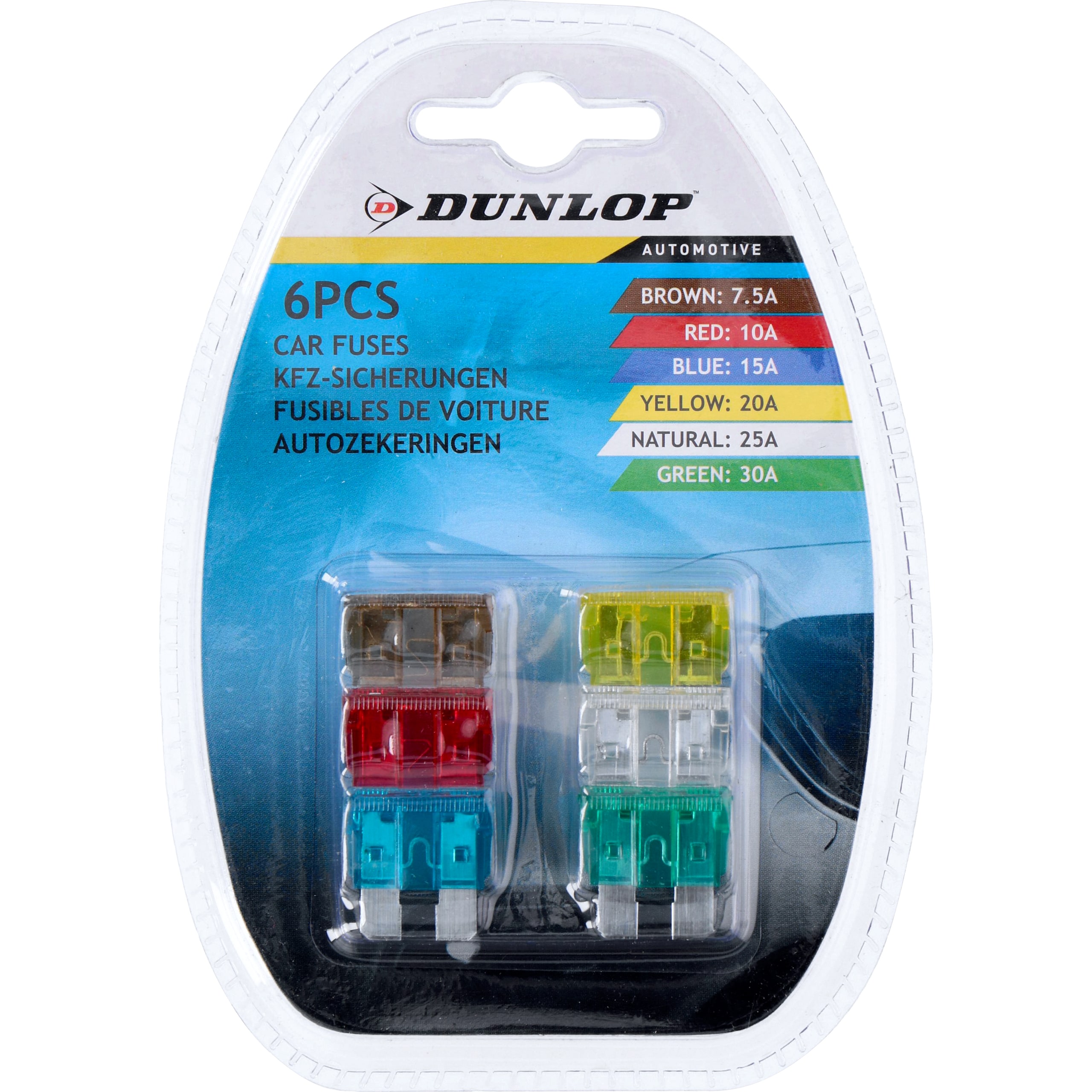 Dunlop Flachsicherungen 6-teilig - Motorradteile & Ersatzteile - Elektrik
