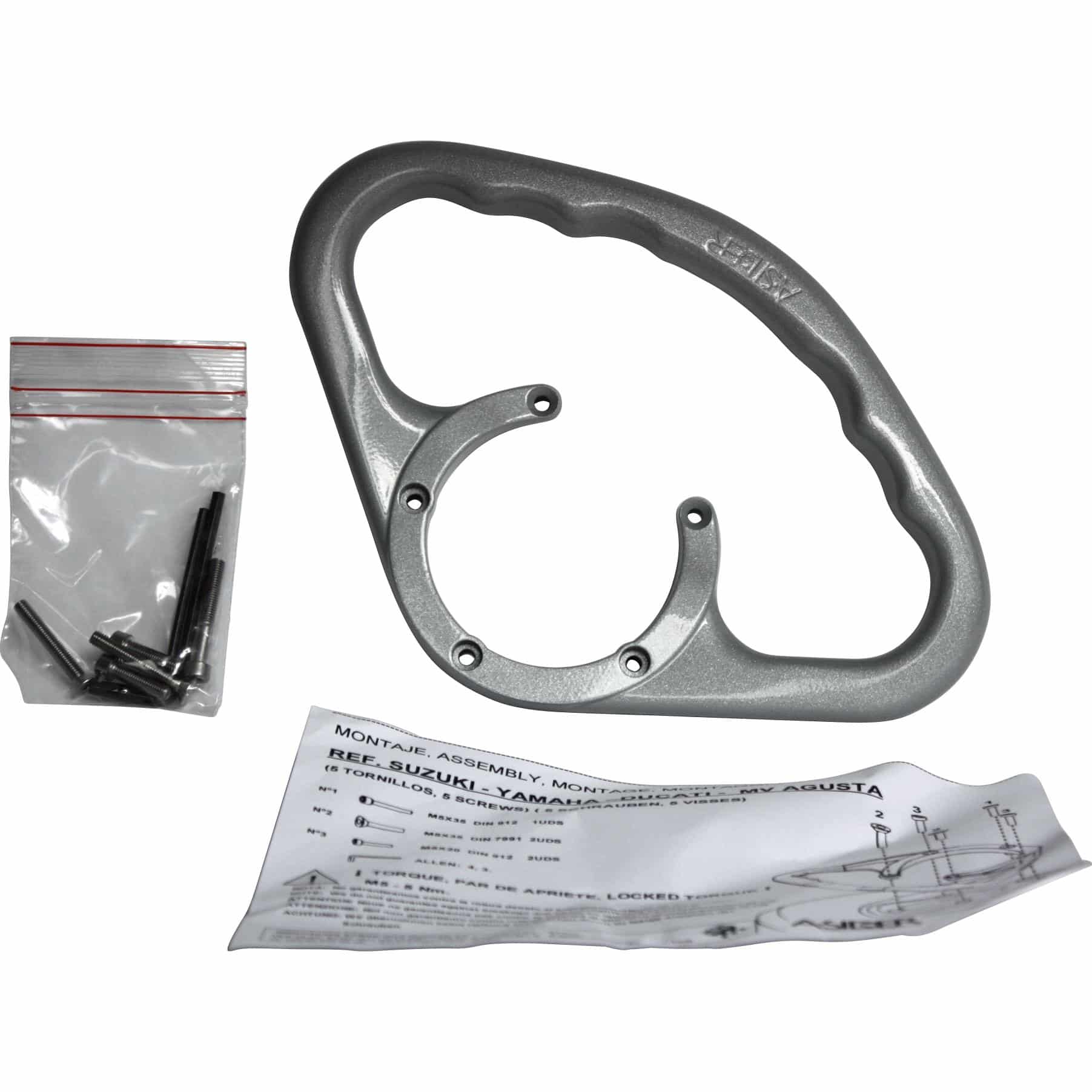 DuoDrive Beifahrerhaltegriff 5 Schrauben YR 01 S silber - Motorradteile & Ersatzteile - Lenker