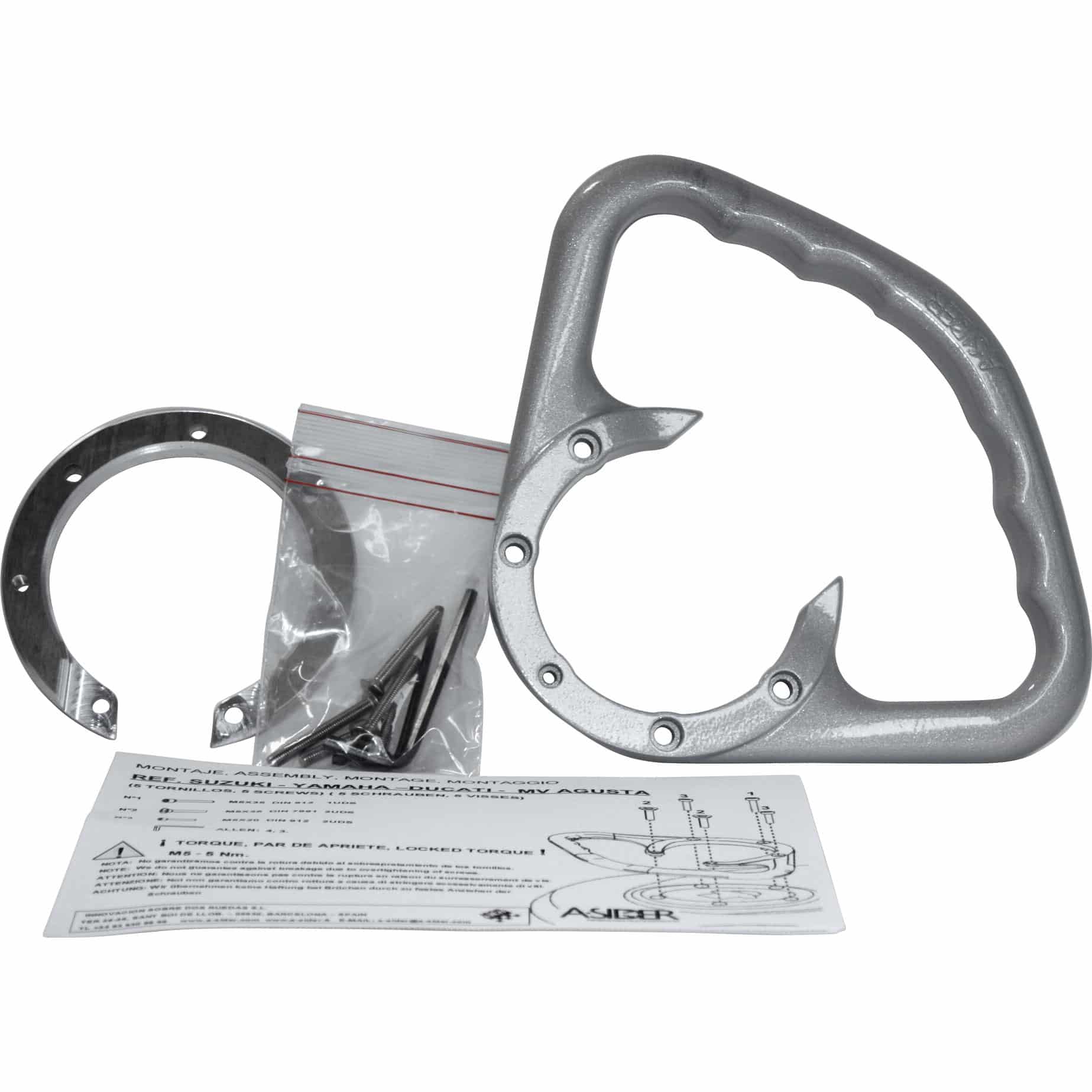 DuoDrive Beifahrerhaltegriff 7 Schrauben KR 02 S silber - Motorradteile & Ersatzteile - Lenker