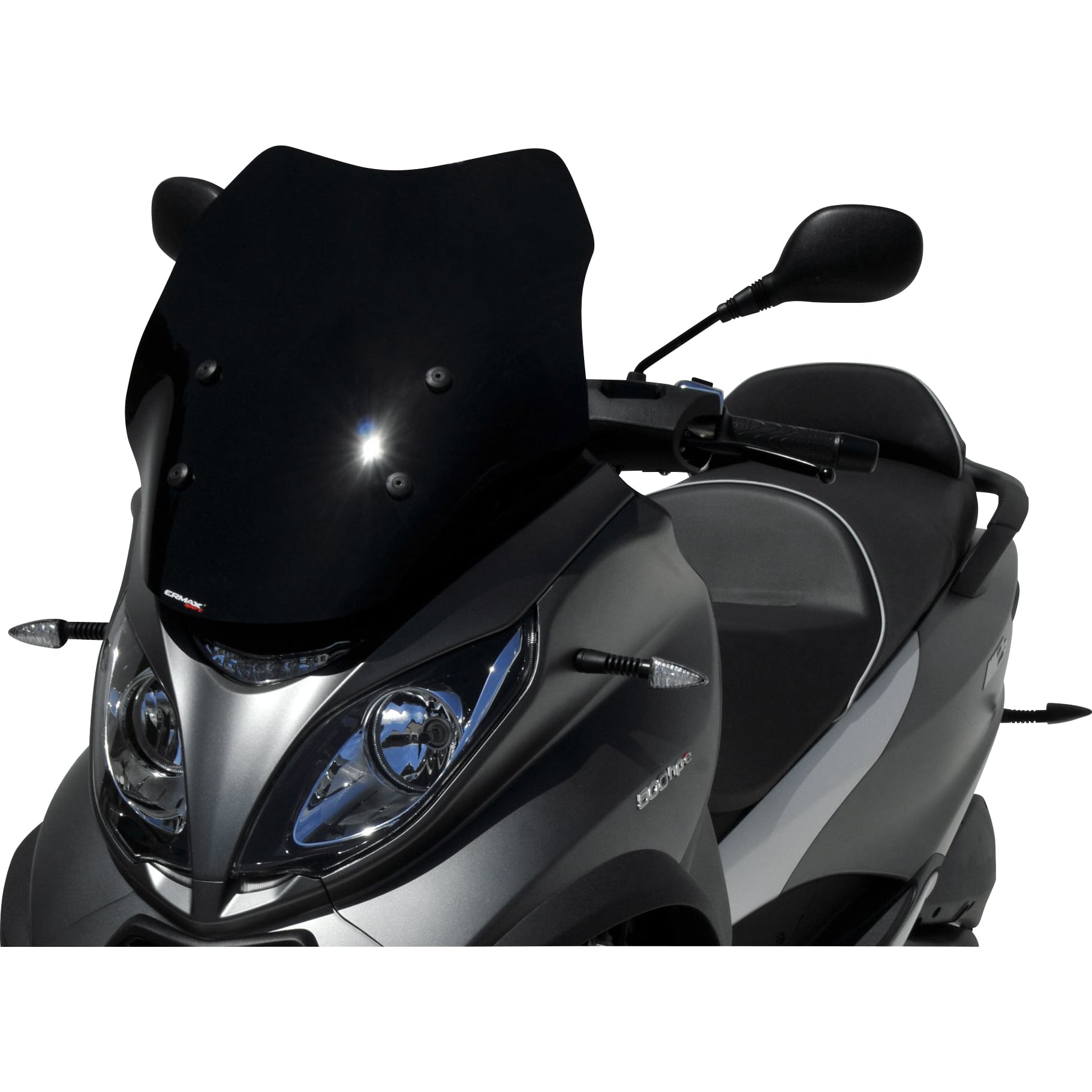 Ermax Scheibe Sport schwarz für Piaggio MP3 350/400/500 HPE 2019- - Motorradteile & Ersatzteile - Anbauteile