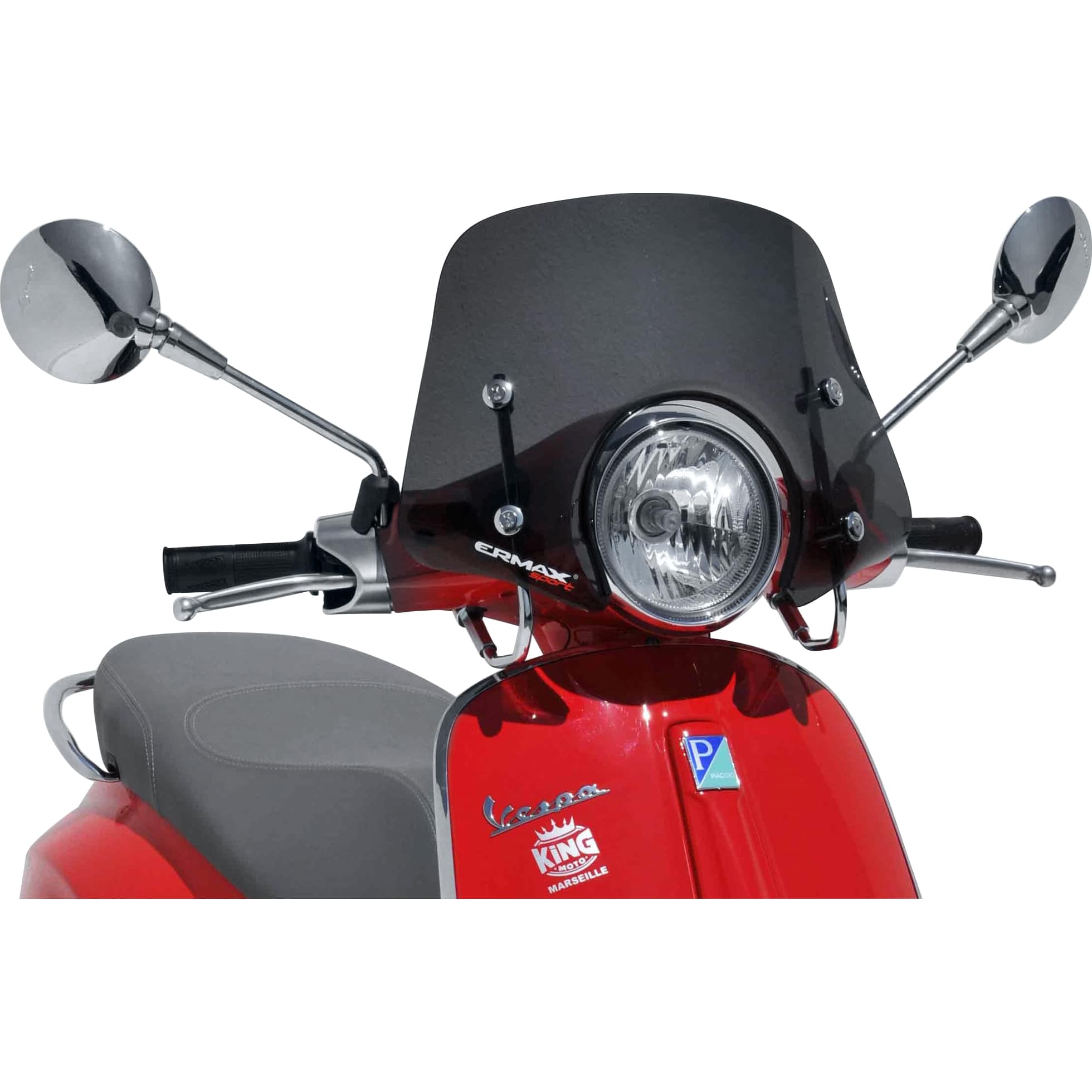 Ermax Scooter Scheibe schwarz getönt für Vespa Pimavera 50/125/150 - Motorradteile & Ersatzteile - Anbauteile