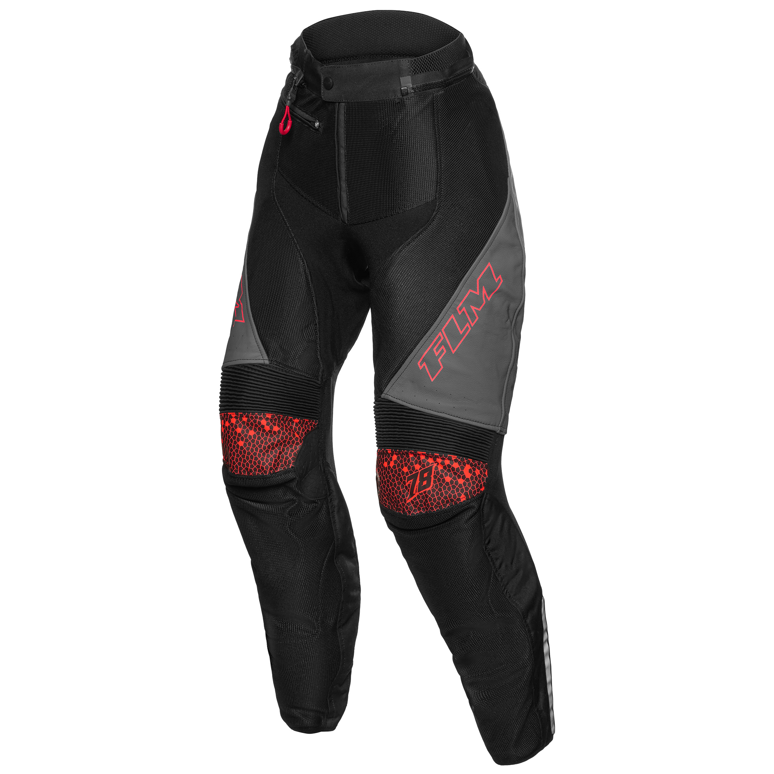 FLM Croft Air Damen Leder/-Textilhose rot 38 - Motorradbekleidung - Motorradhosen