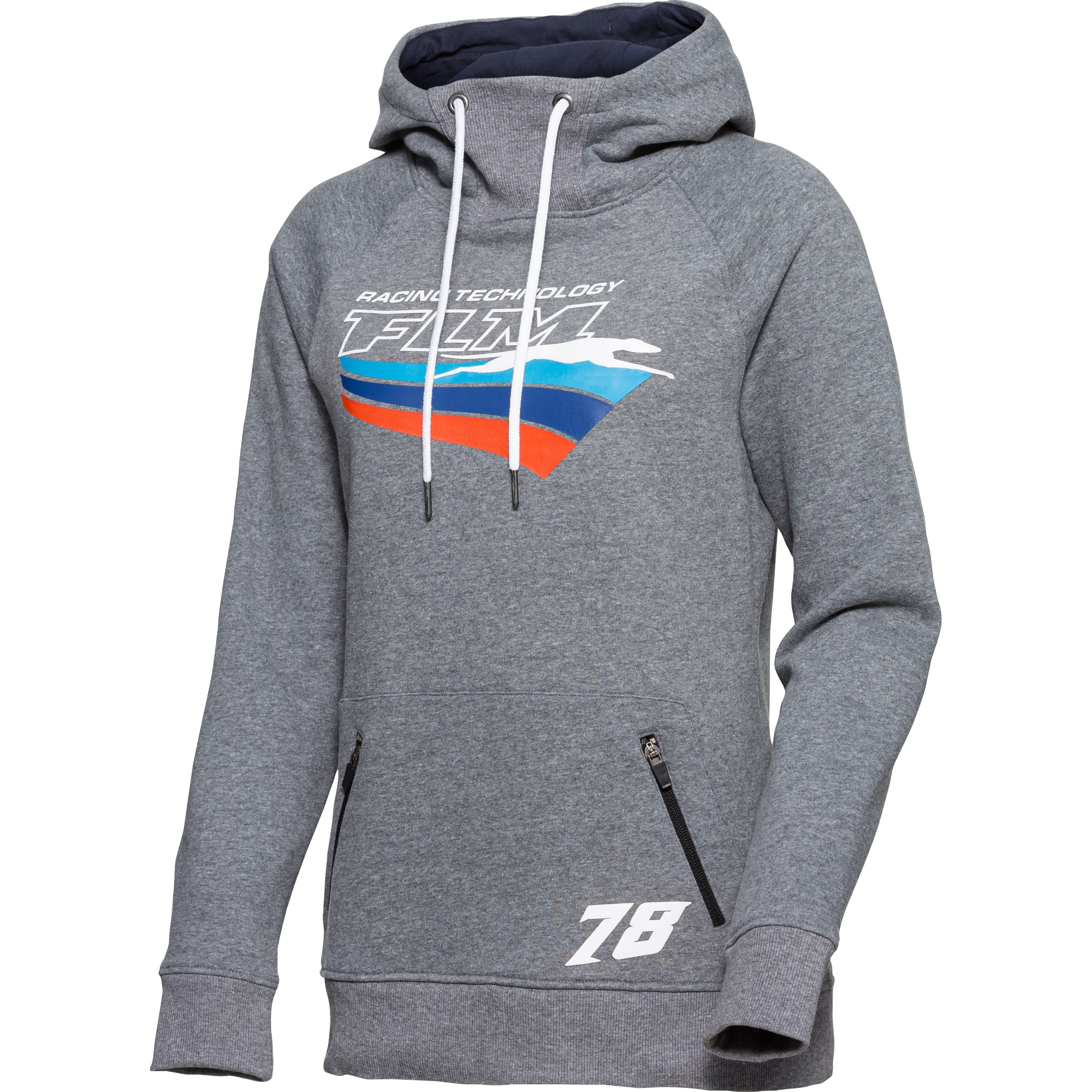 FLM Damen Hoodie Sarah grau L - Motorradbekleidung - Freizeitbekleidung