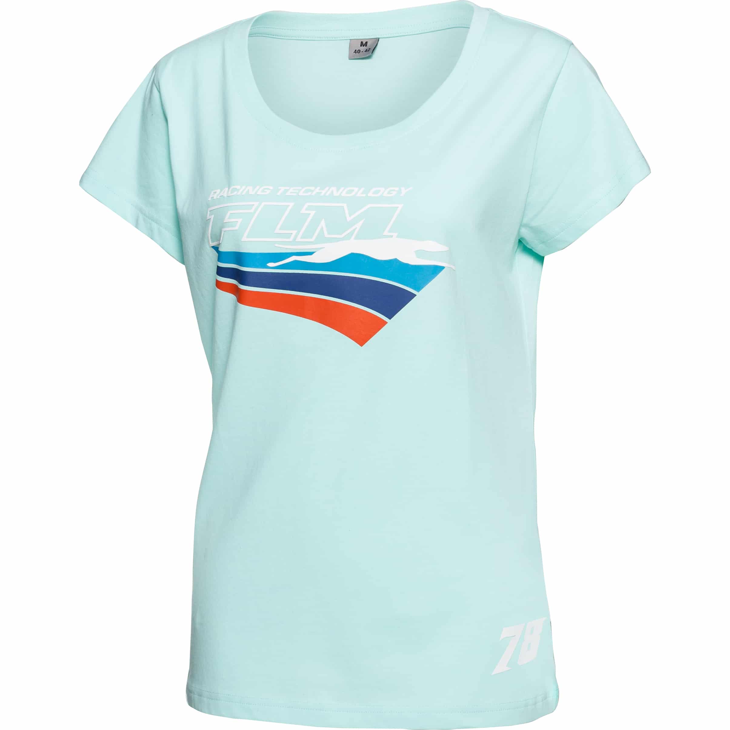 FLM Damen T-Shirt Sarah blau M - Motorradbekleidung - Freizeitbekleidung
