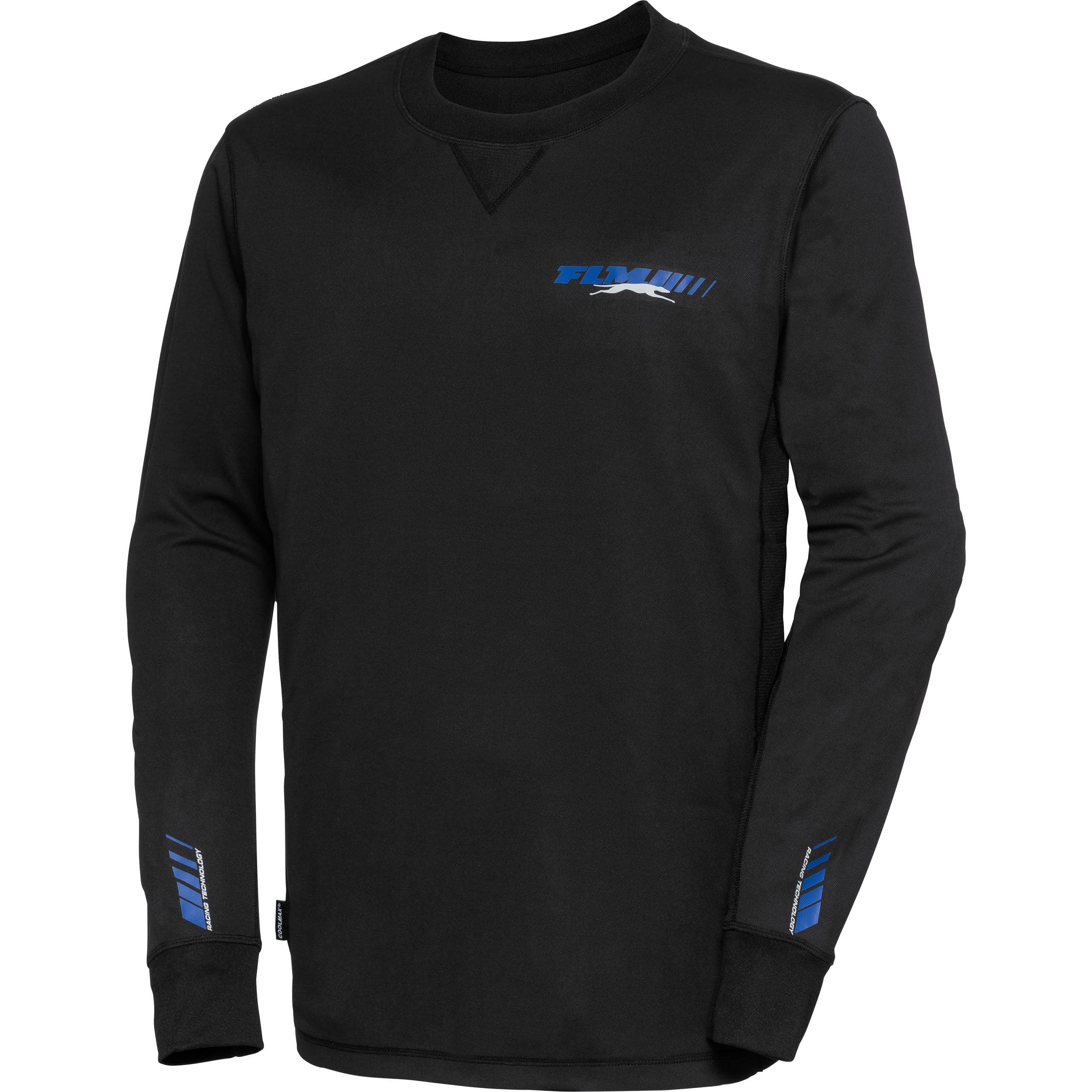FLM Funktionsshirt langarm mit Coolmax 1.0 schwarz XL - Motorradbekleidung - Wetterschutzkleidung