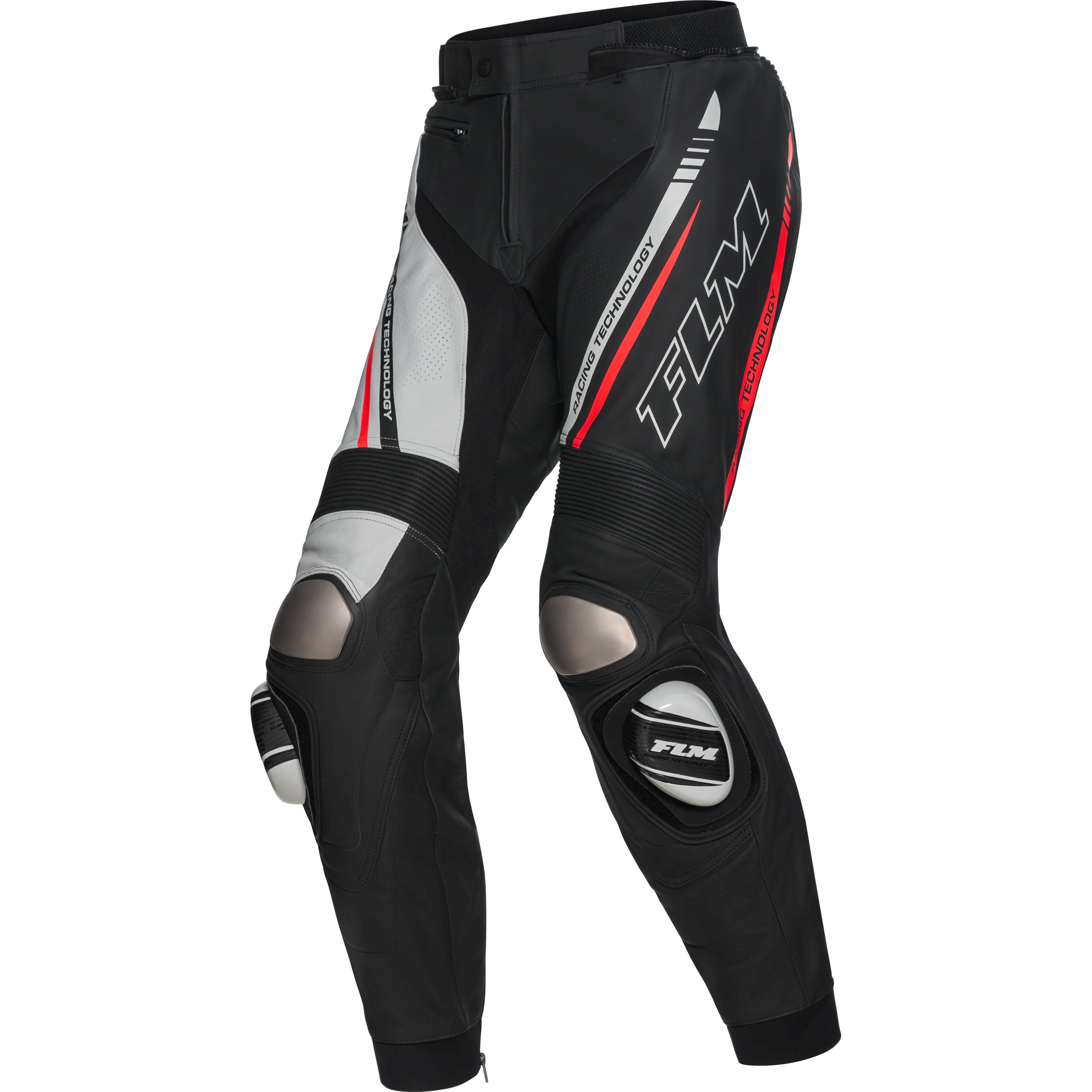 FLM Le Mans GP Lederkombihose schwarz/rot 56 - Motorradbekleidung - Motorradhosen
