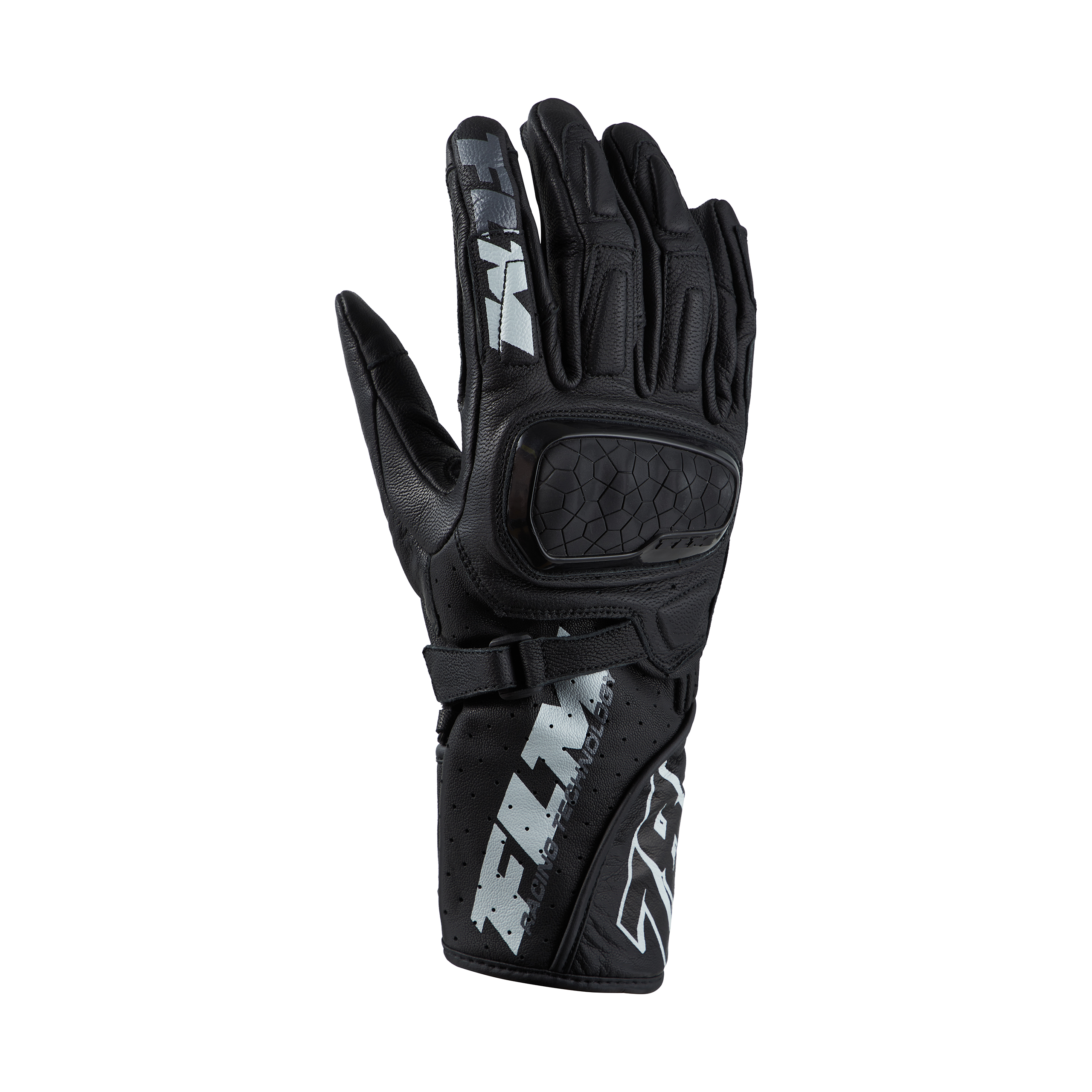 FLM Mandalika Racing Damen Lederhandschuh lang schwarz 7
