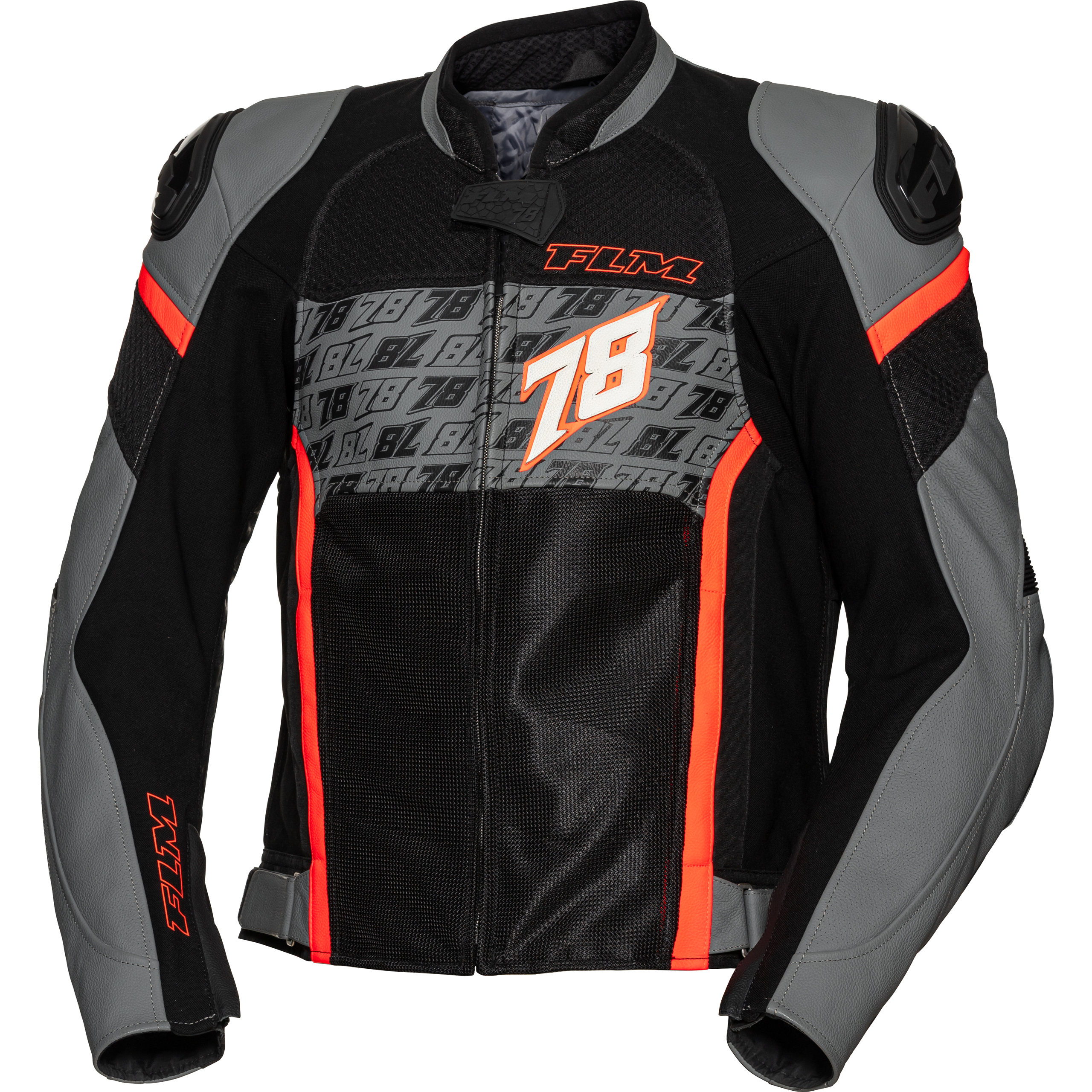 FLM Mugello Air Leder-/Textiljacke schwarz/rot 52 - Motorradbekleidung - Motorradjacken