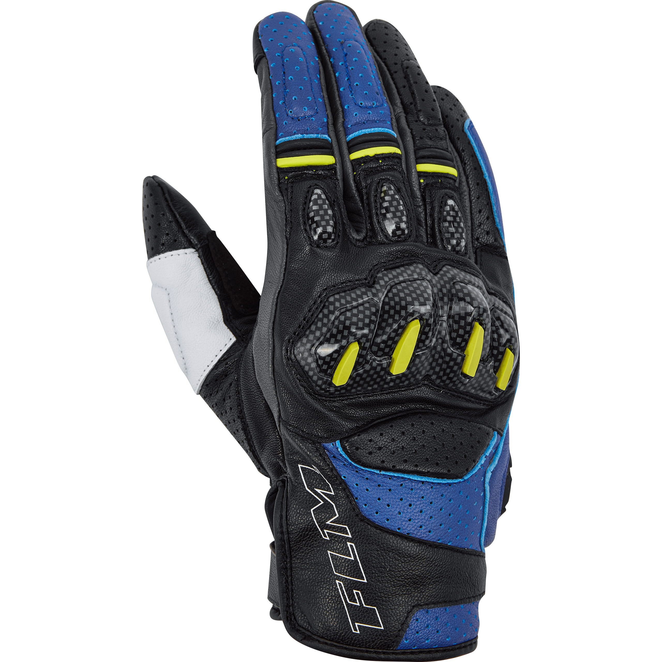 FLM Octane Lederhandschuh kurz blau 9 - Motorradbekleidung - Motorradhandschuhe