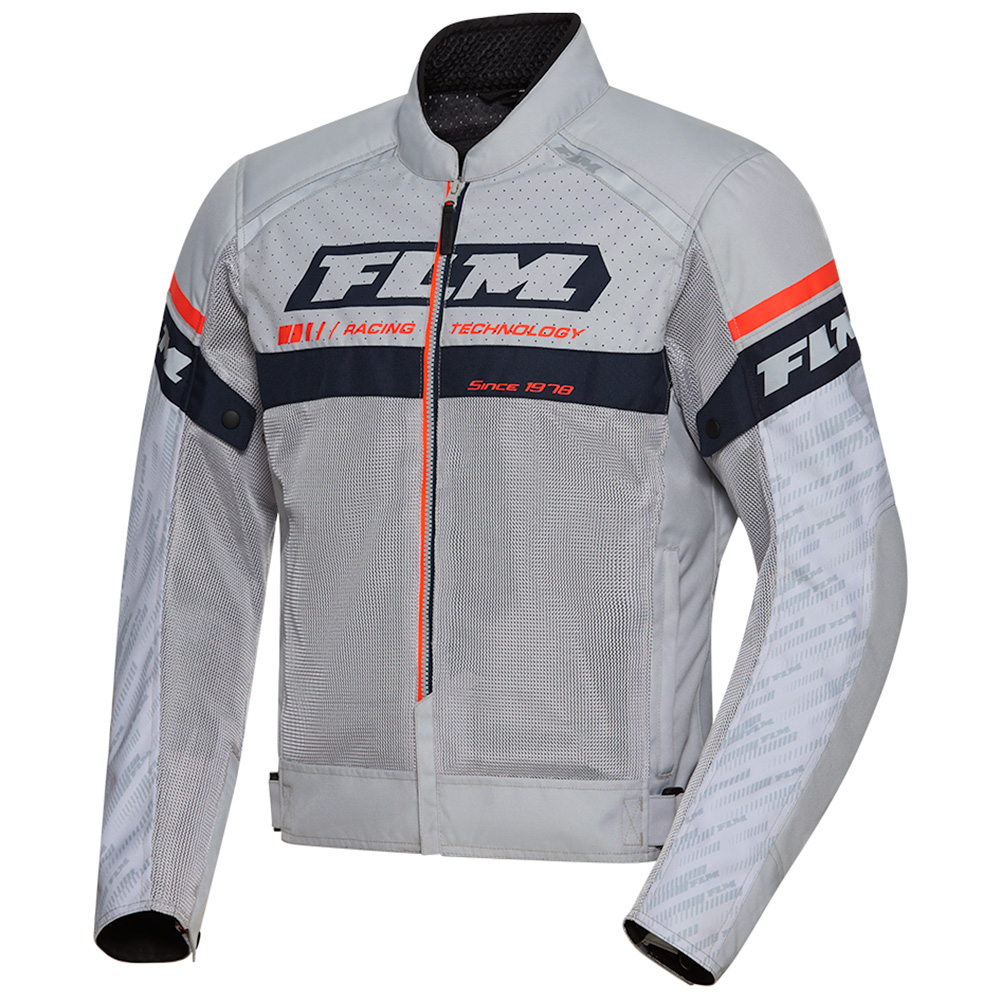 FLM Ram Air Textiljacke hellgrau XXL - Motorradbekleidung - Motorradjacken